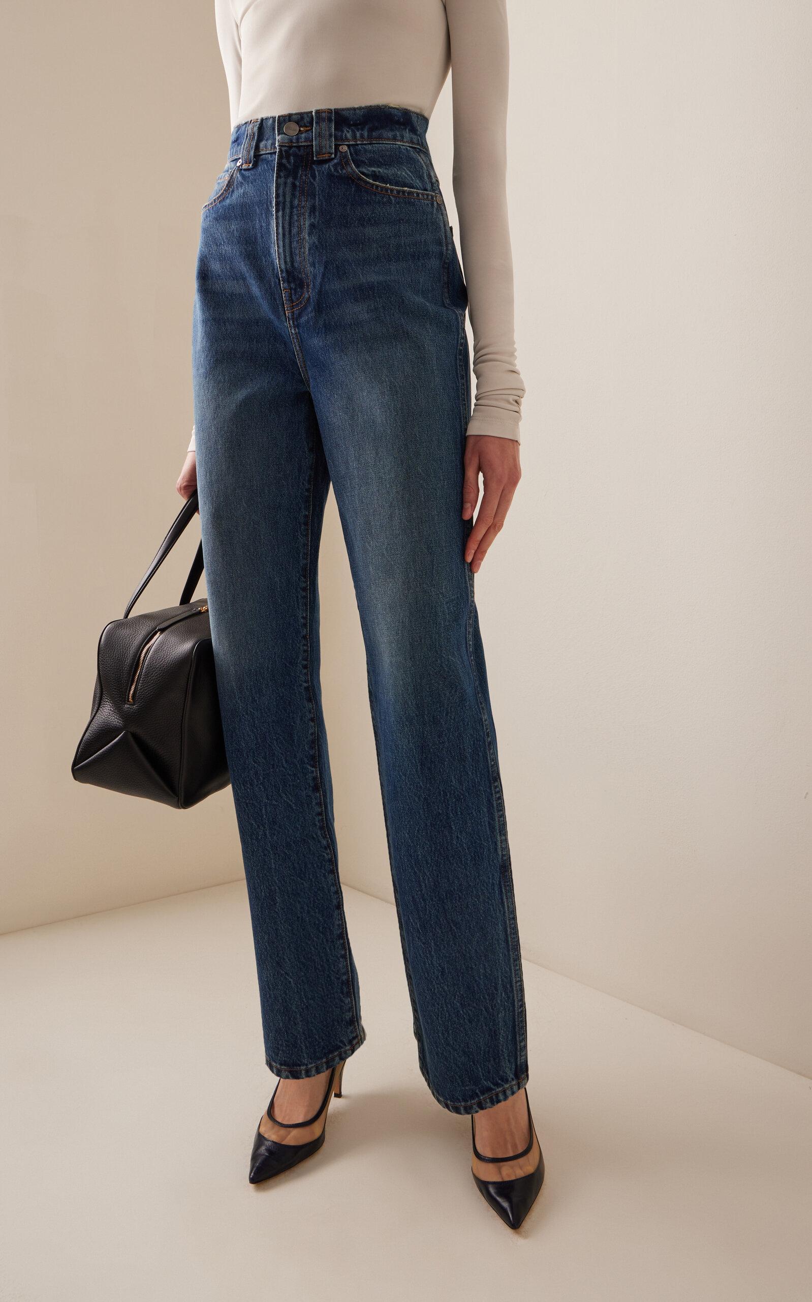 KHAITE Albi Slim Jeans in Blue | Lyst