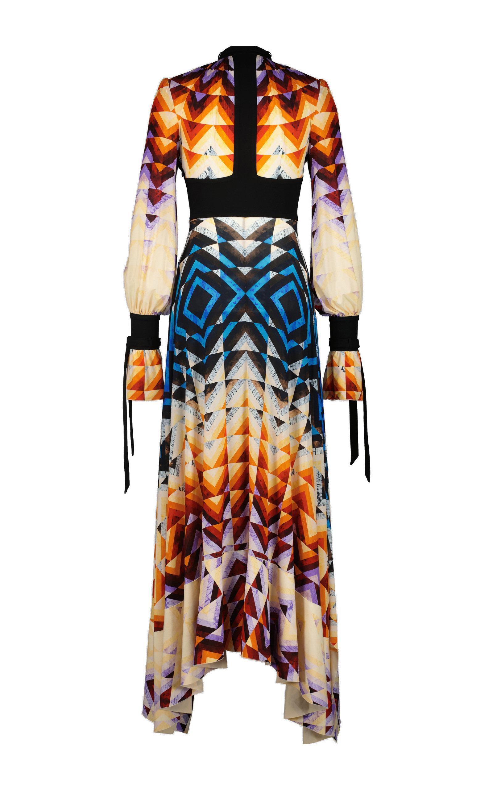 Paco Rabanne Patchwork-printed Second Skin Jersey Maxi Dress