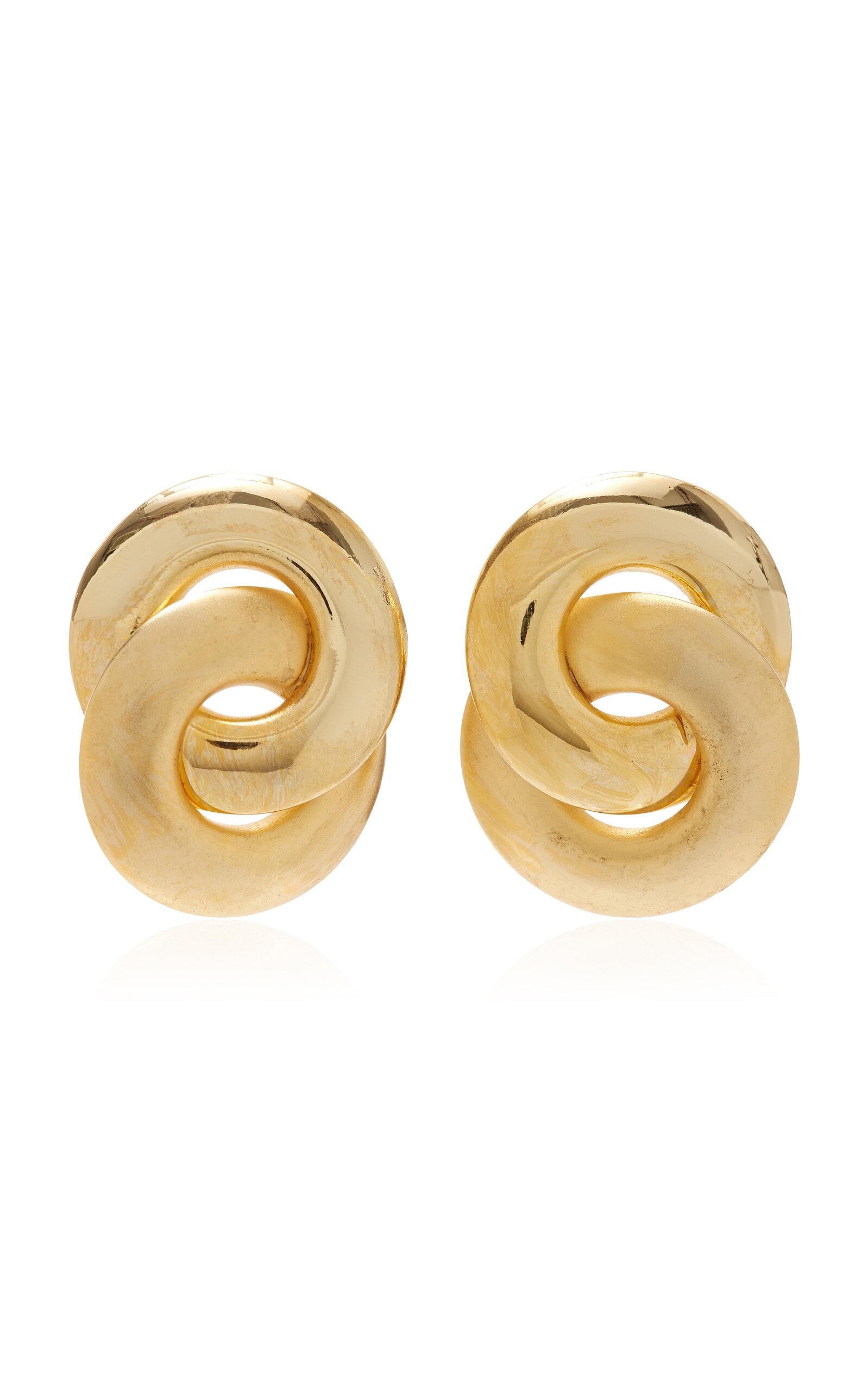 Jennifer Behr 18kt gold plated Milena crystal drop earrings