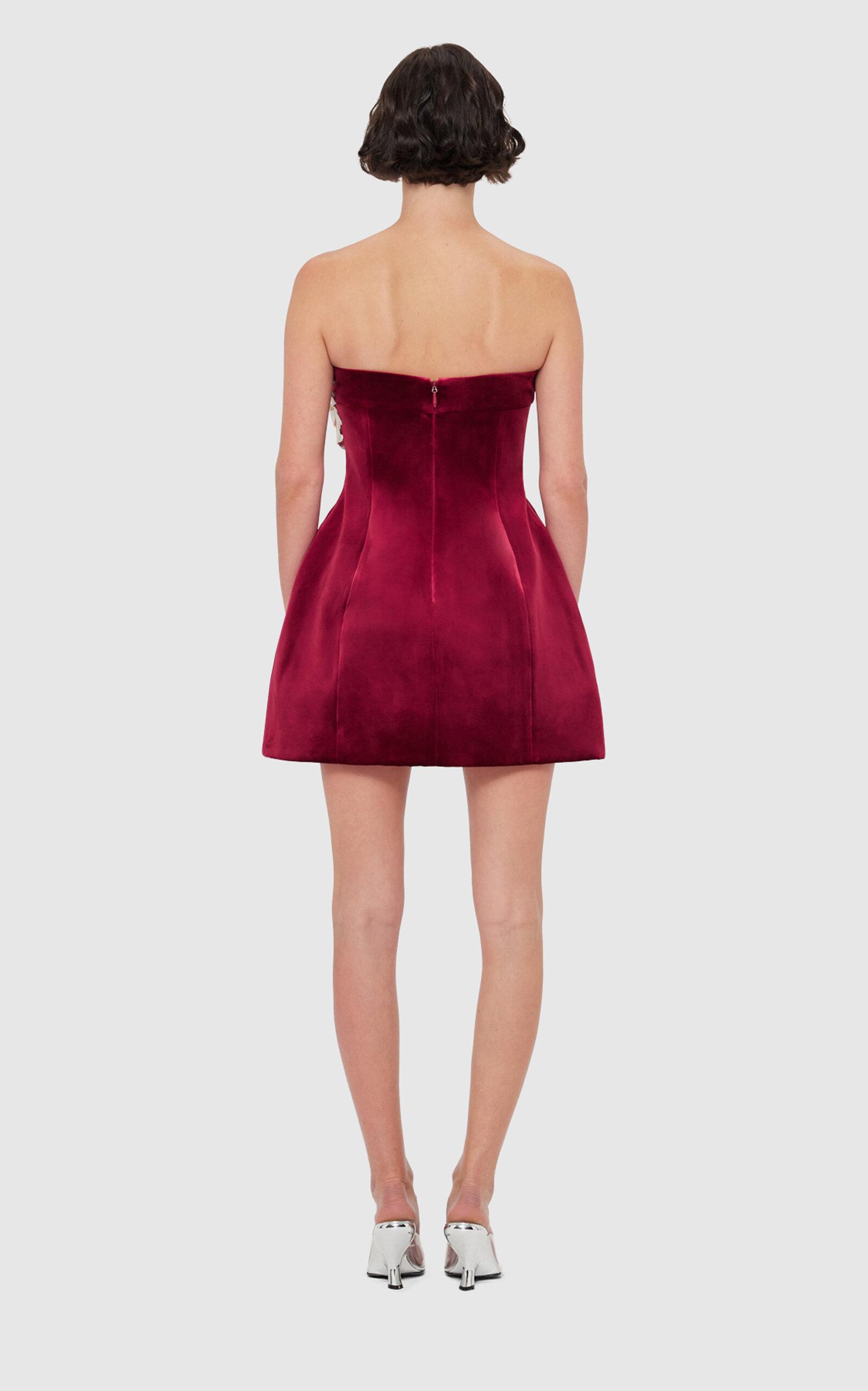 leo lin rosario velvet mini dress LEO LIN - Rosario Velvet Mini Dress