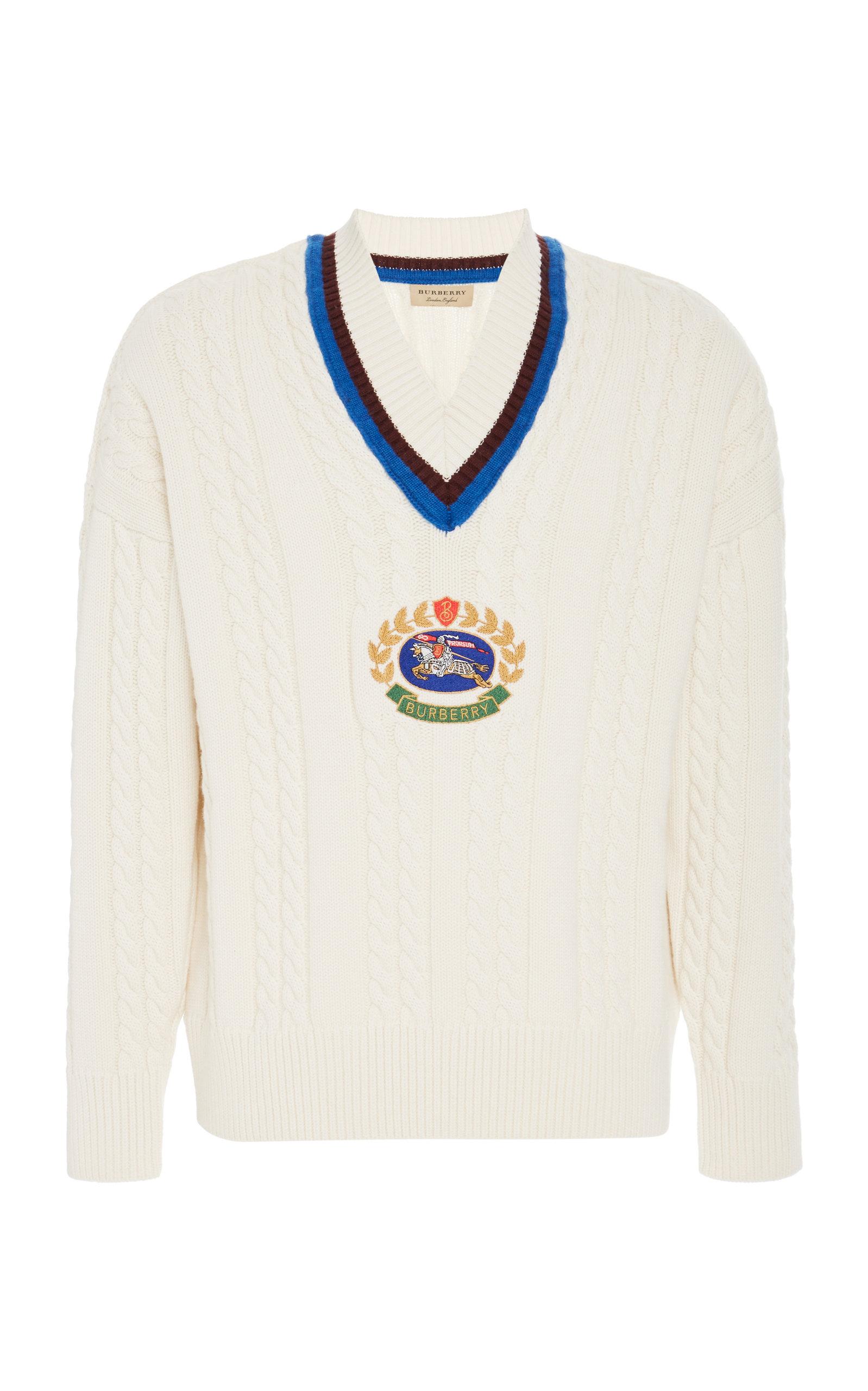 burberry white sweater