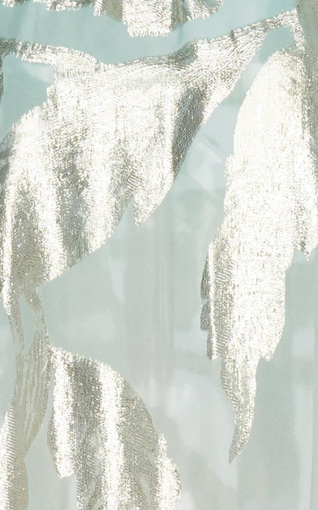 coast rosie gold leaf jacquard dress