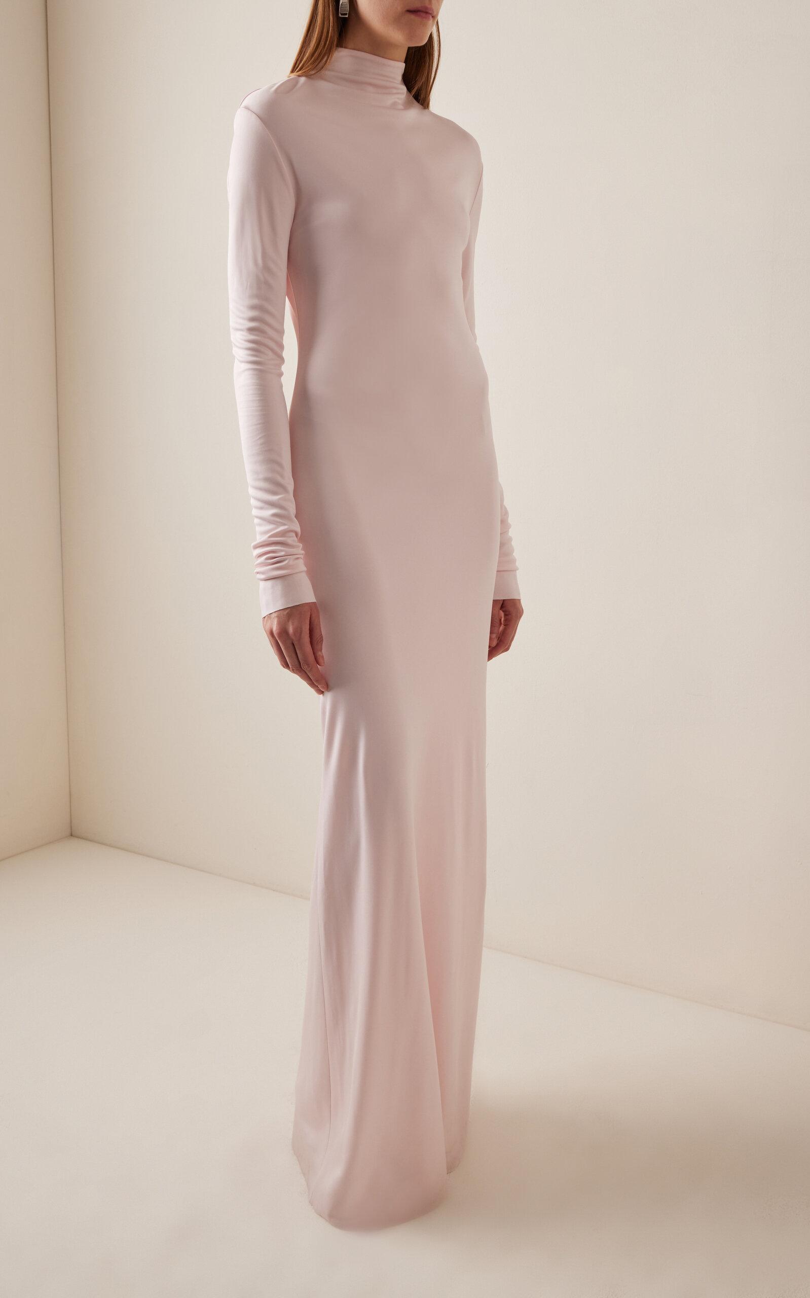 KHAITE Norla Jersey Maxi Dress in Pink | Lyst