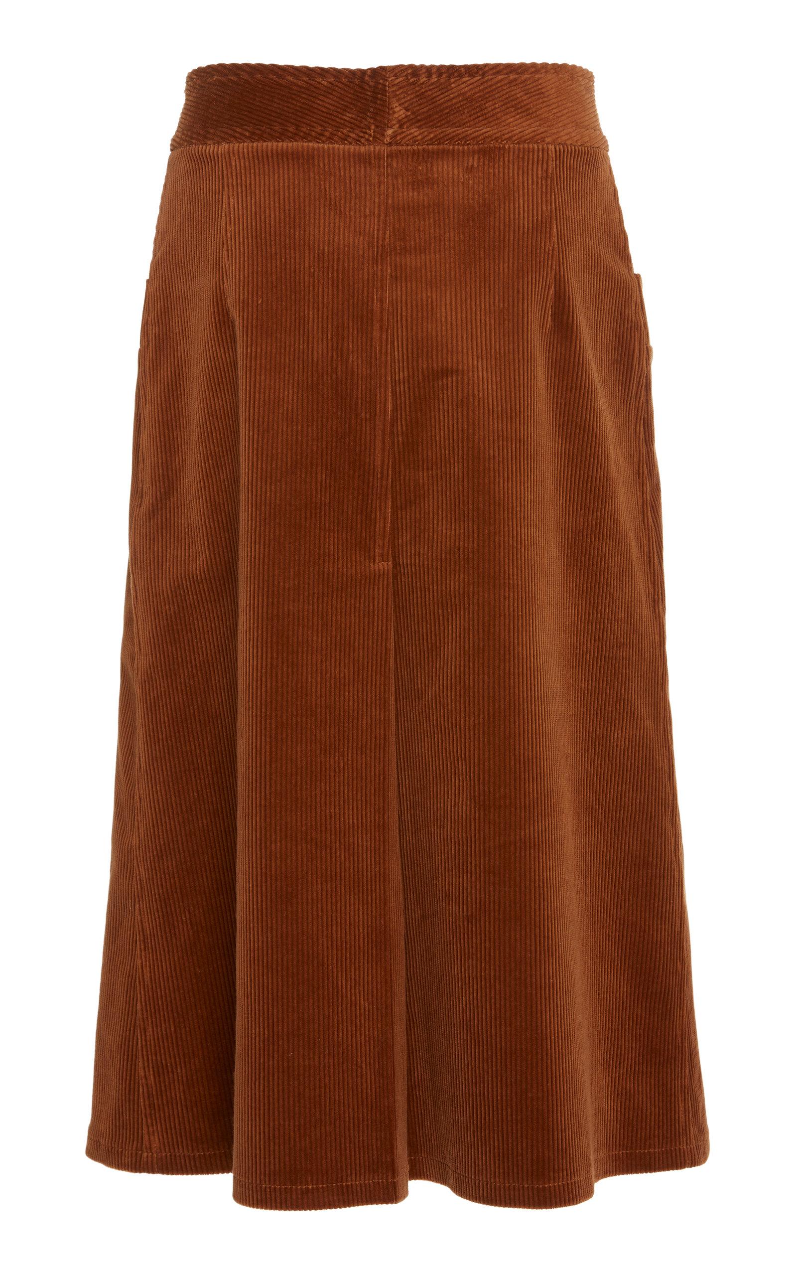 Dodo Bar Or Guiditta Cottoncorduroy Midi Skirt in Brown Lyst
