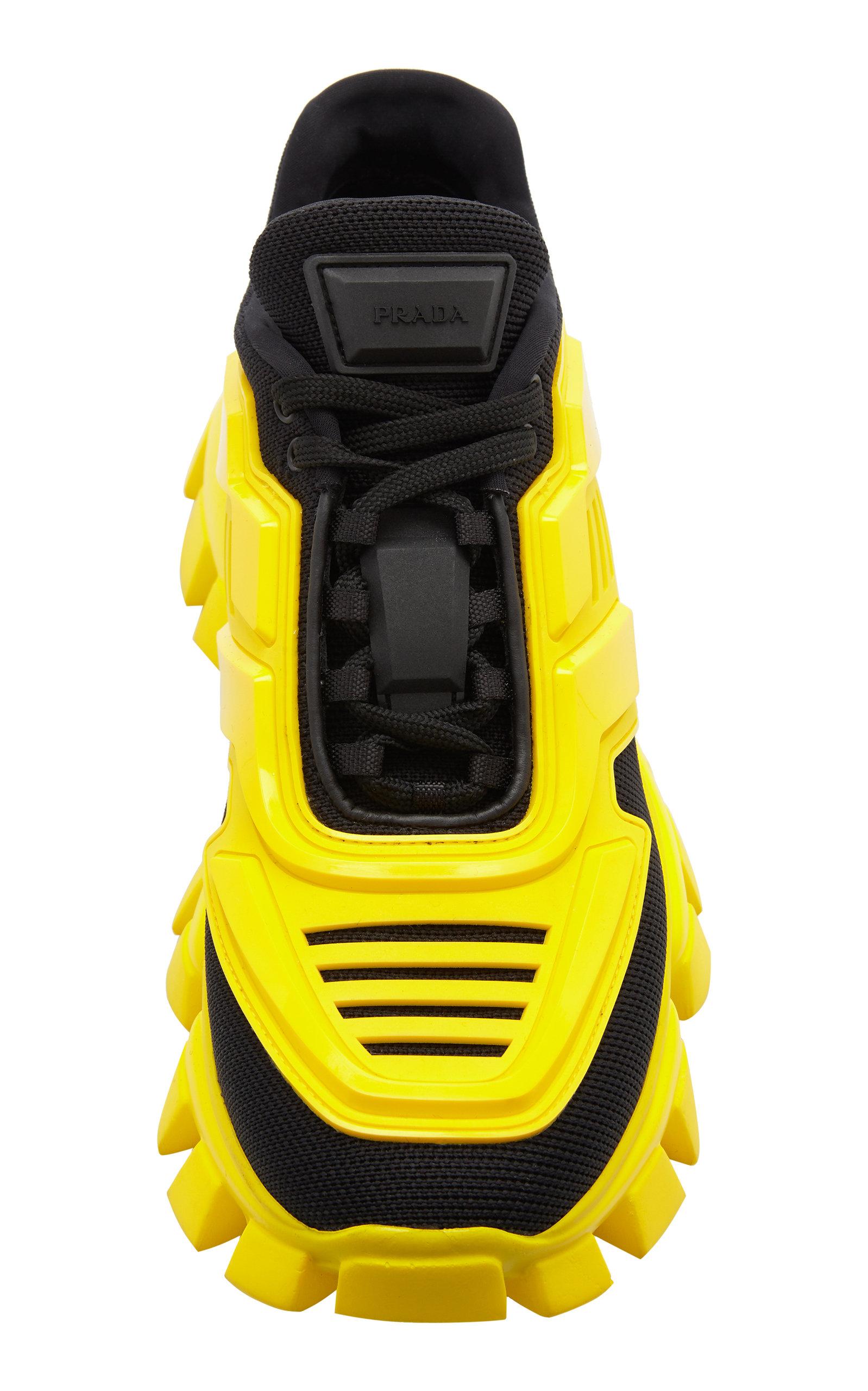 prada yellow and black sneakers