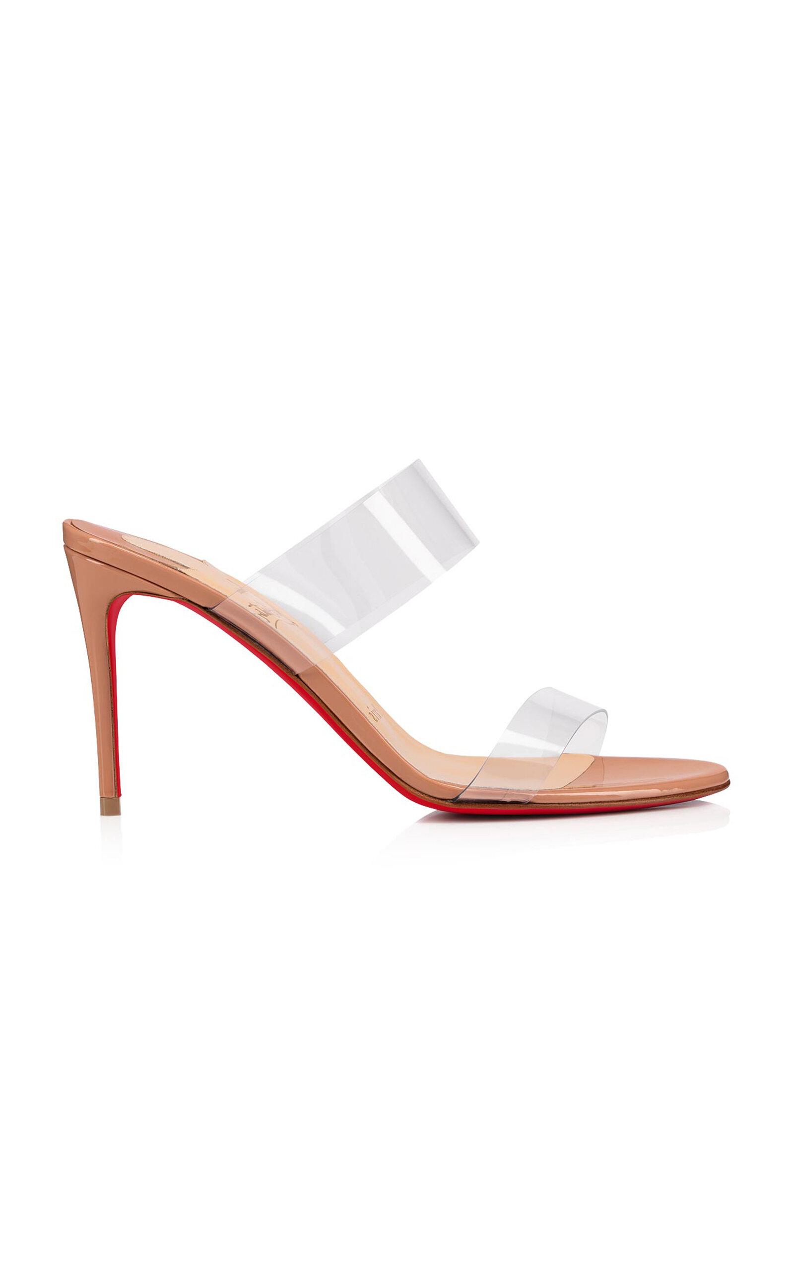 Christian Louboutin Just Nothing 85mm Patent Pvc Sandals in Pink