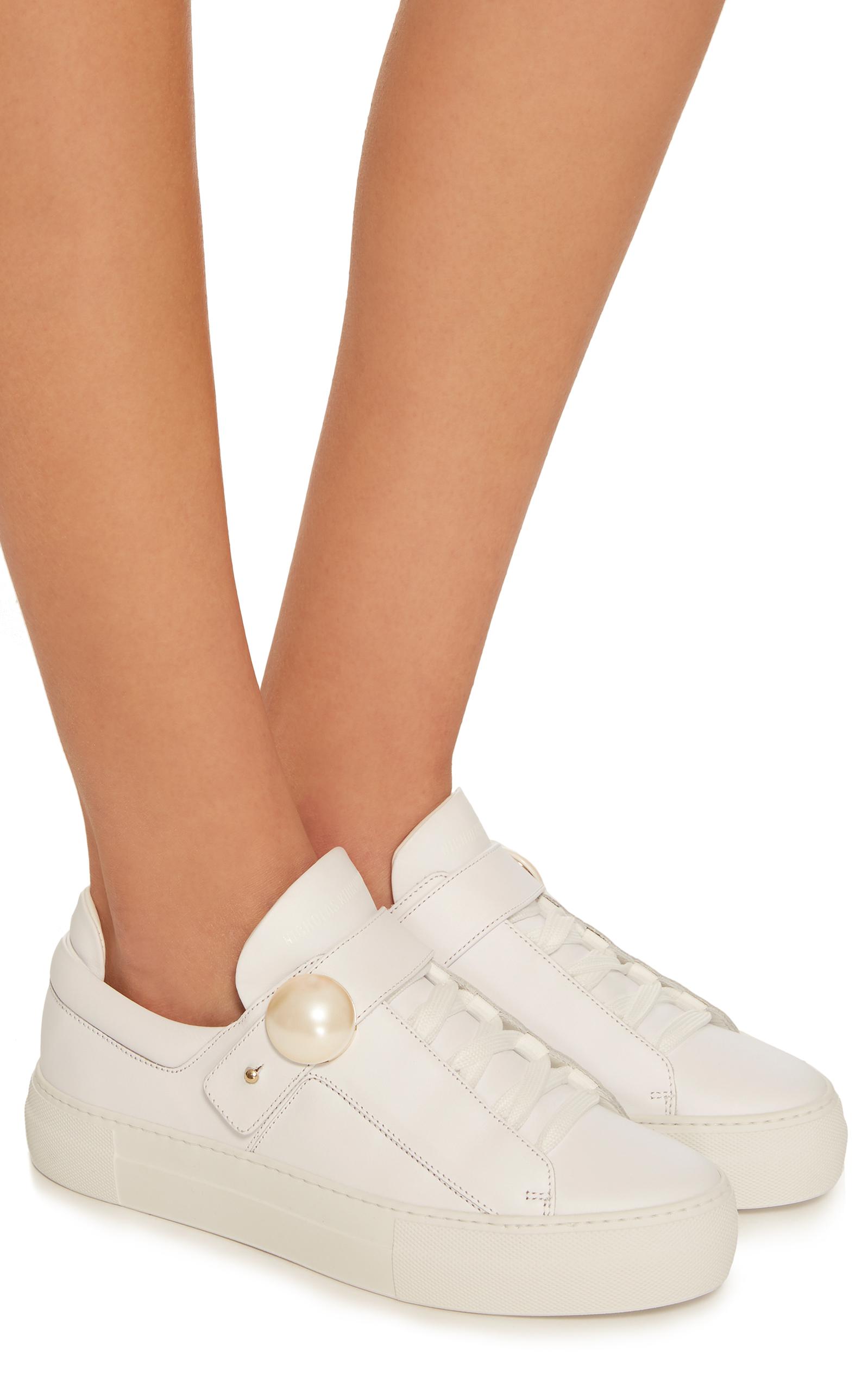Nicholas Kirkwood Pearlogy Low Top Leather Sneaker in White - Lyst