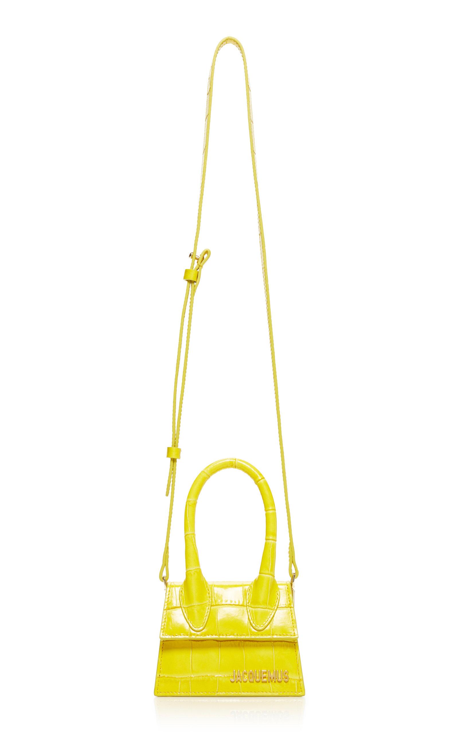 Jacquemus Le Chiquito Embossed Leather Mini Bag - Yellow Mini Bags