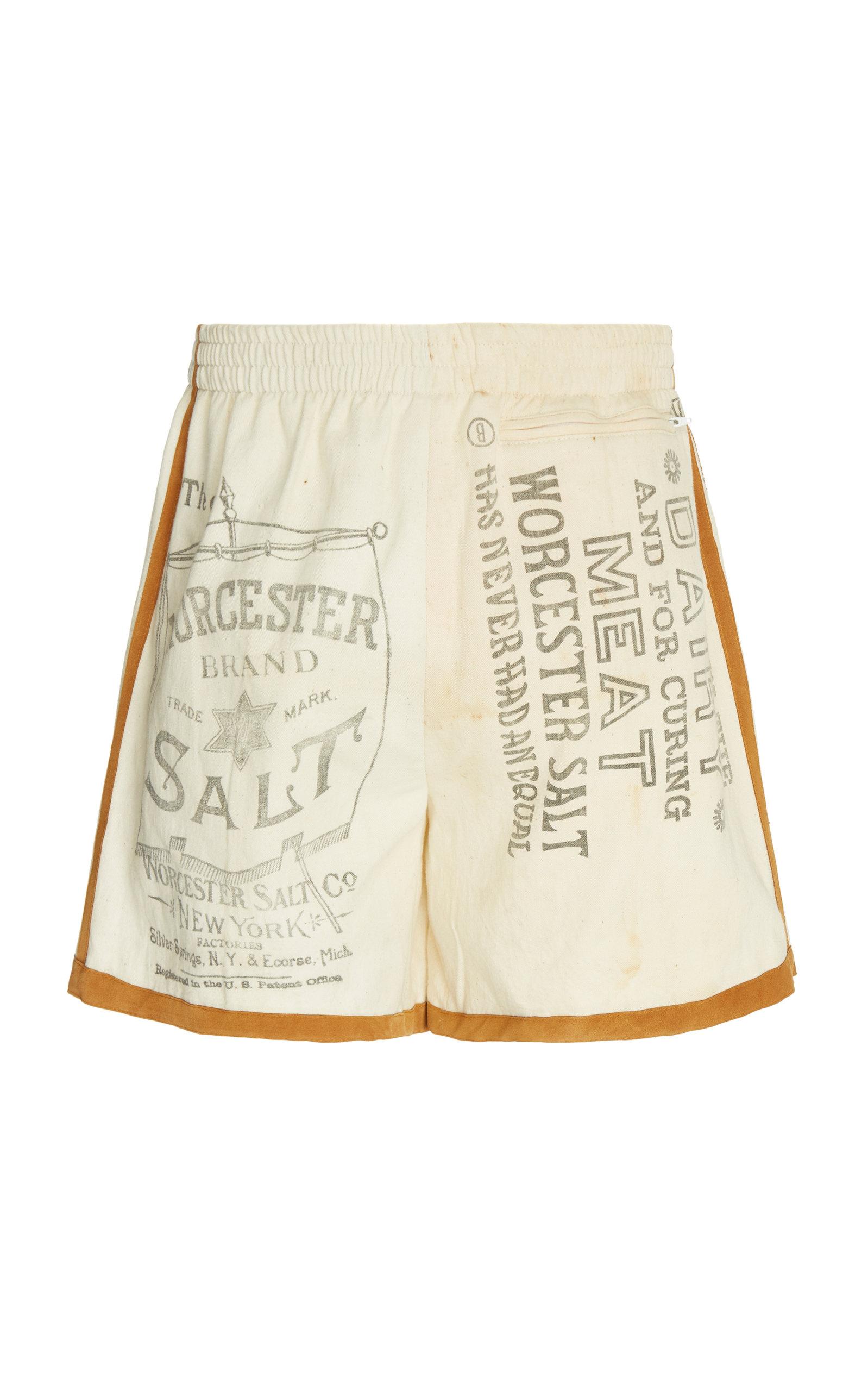Bode Feedsack Suede Rugby Shorts for Men | Lyst