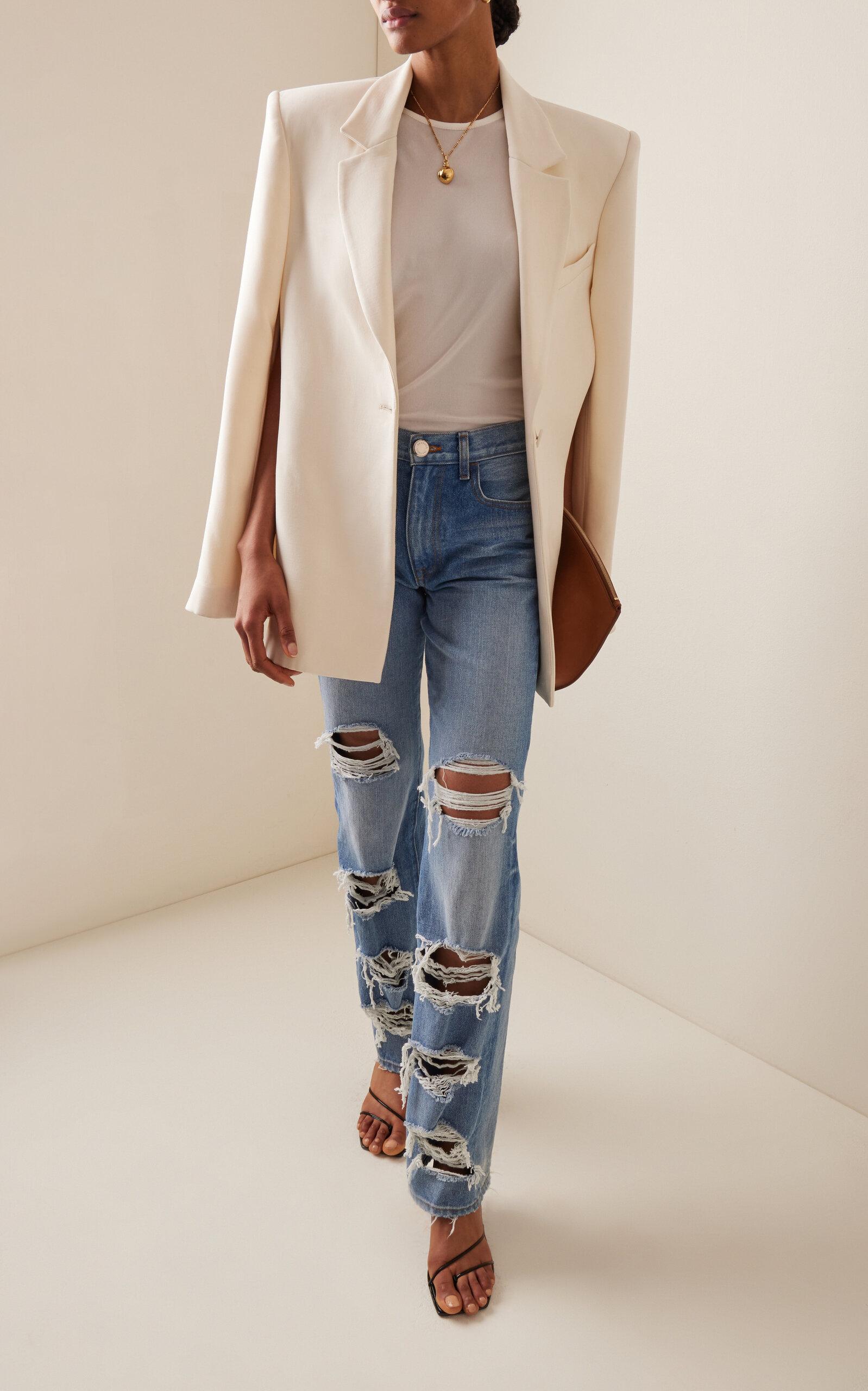 Beige cape blazer best sale
