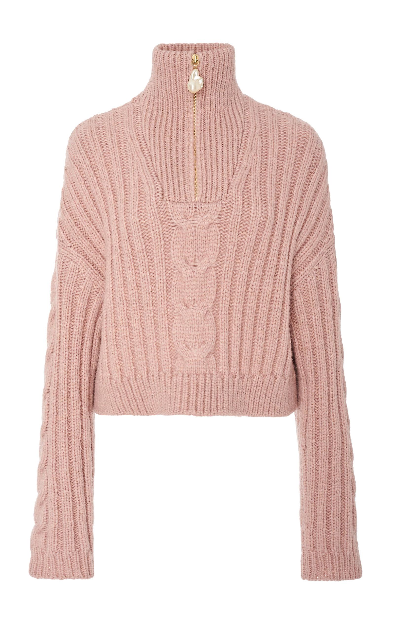 nanushka eria cable knit sweater