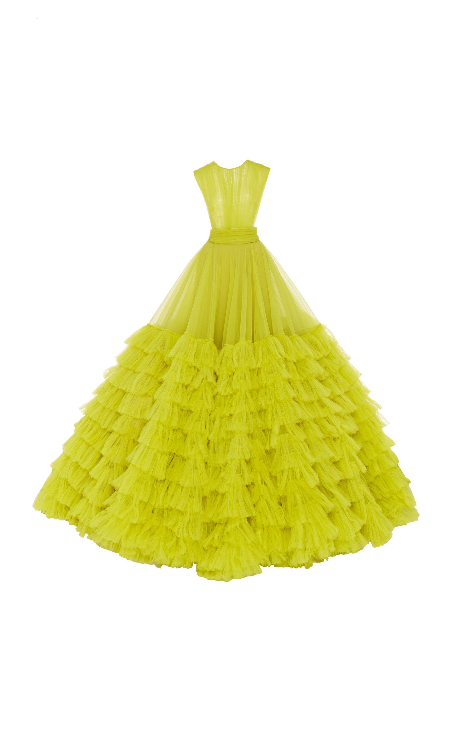 christian siriano yellow dress