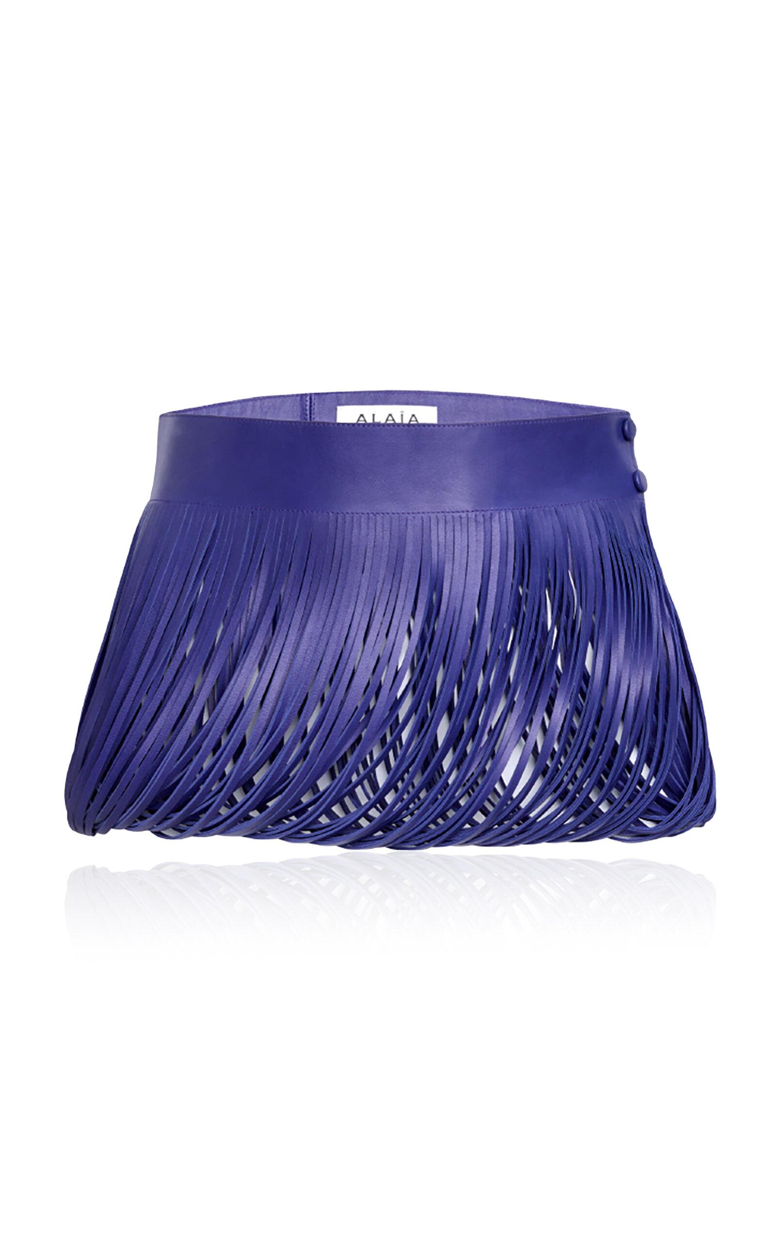 Alaïa Leather Fringes Belt in Blue Lyst UK
