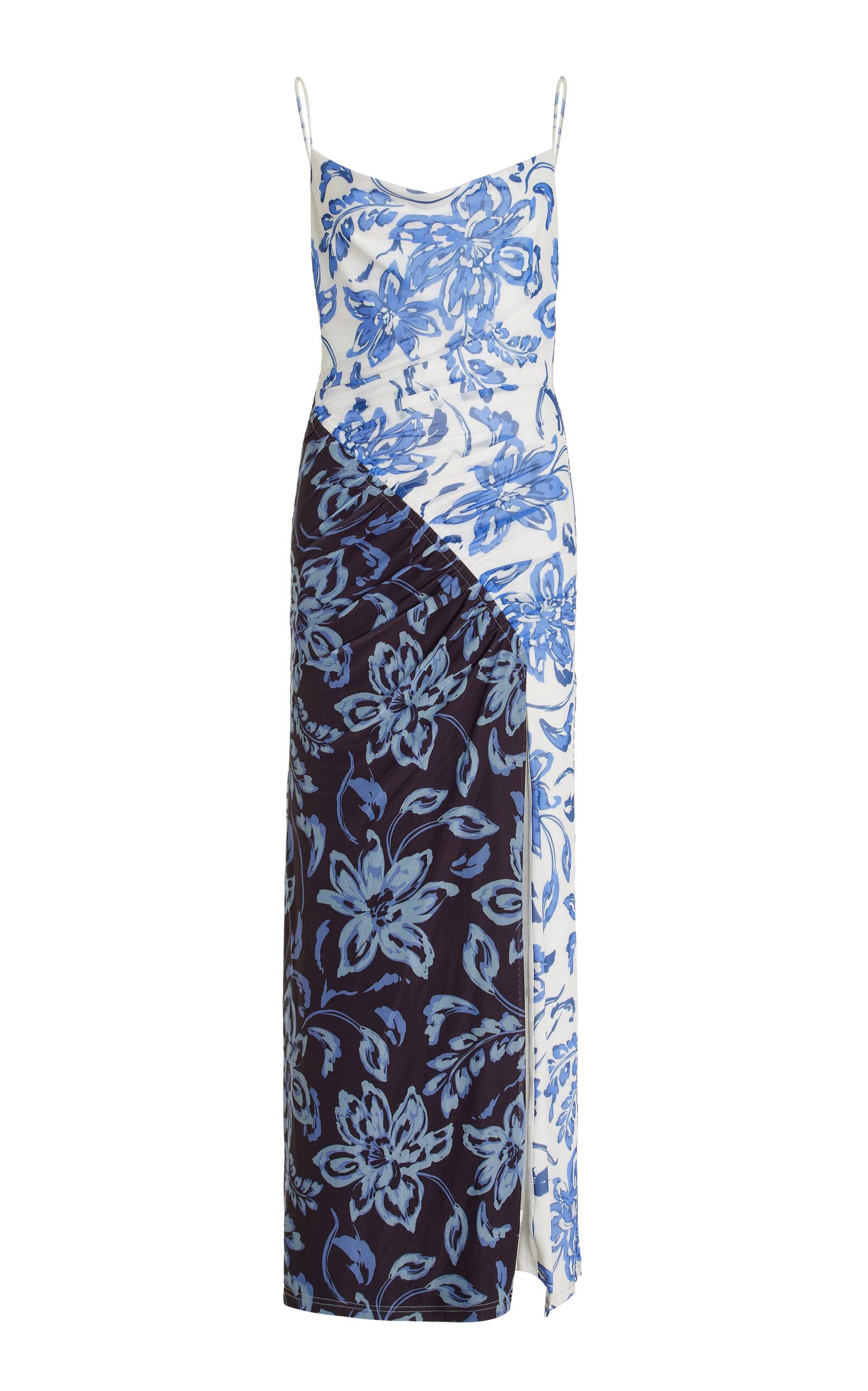 Significant Other Constance Paneled Floral Crepe Maxi Dress in Blue Lyst UK