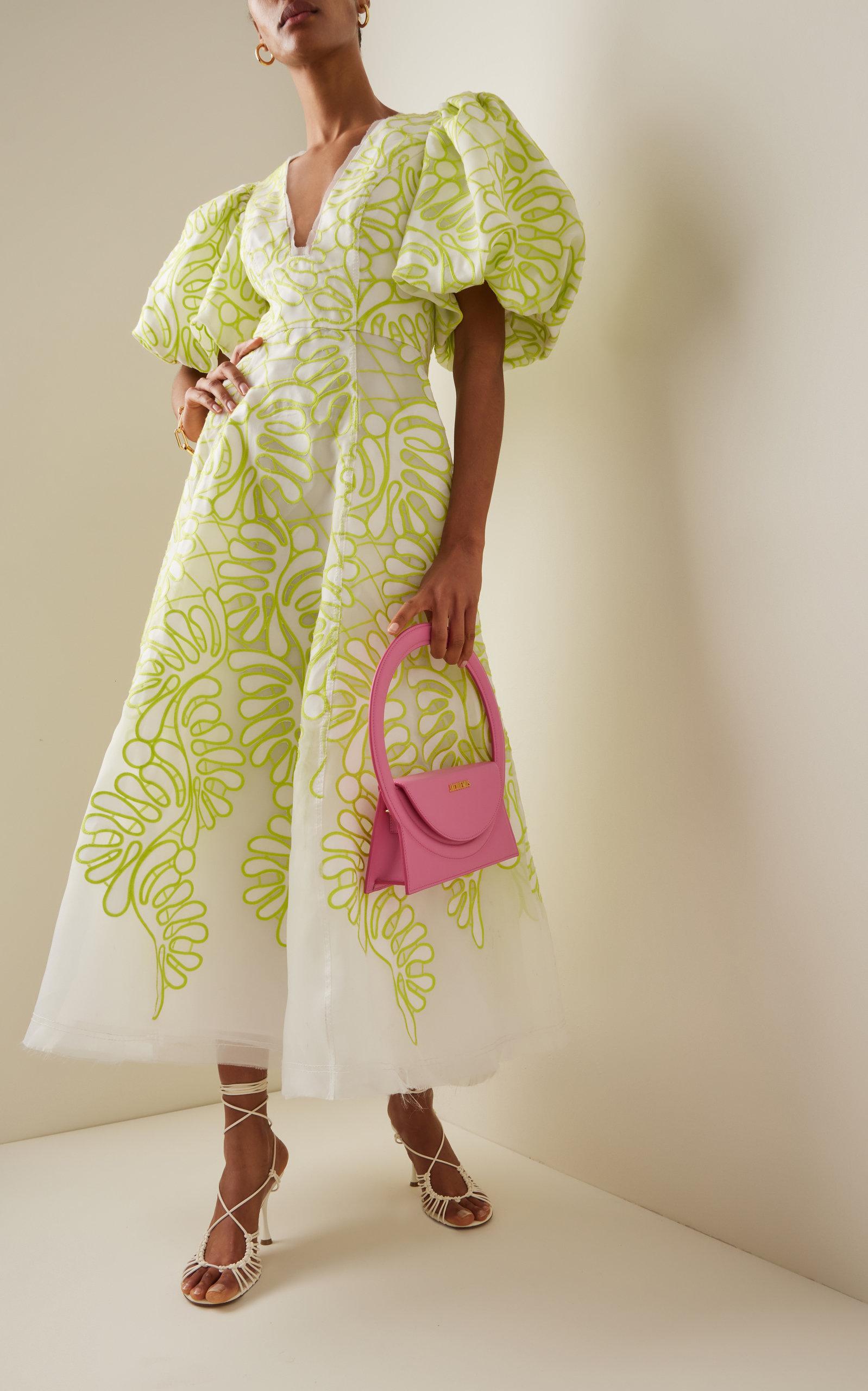 Aje. Botanical-pattern A-line Dress in Yellow | Lyst Australia Aje. Botanical-pattern A-line Dress in Yellow | Lyst Australia