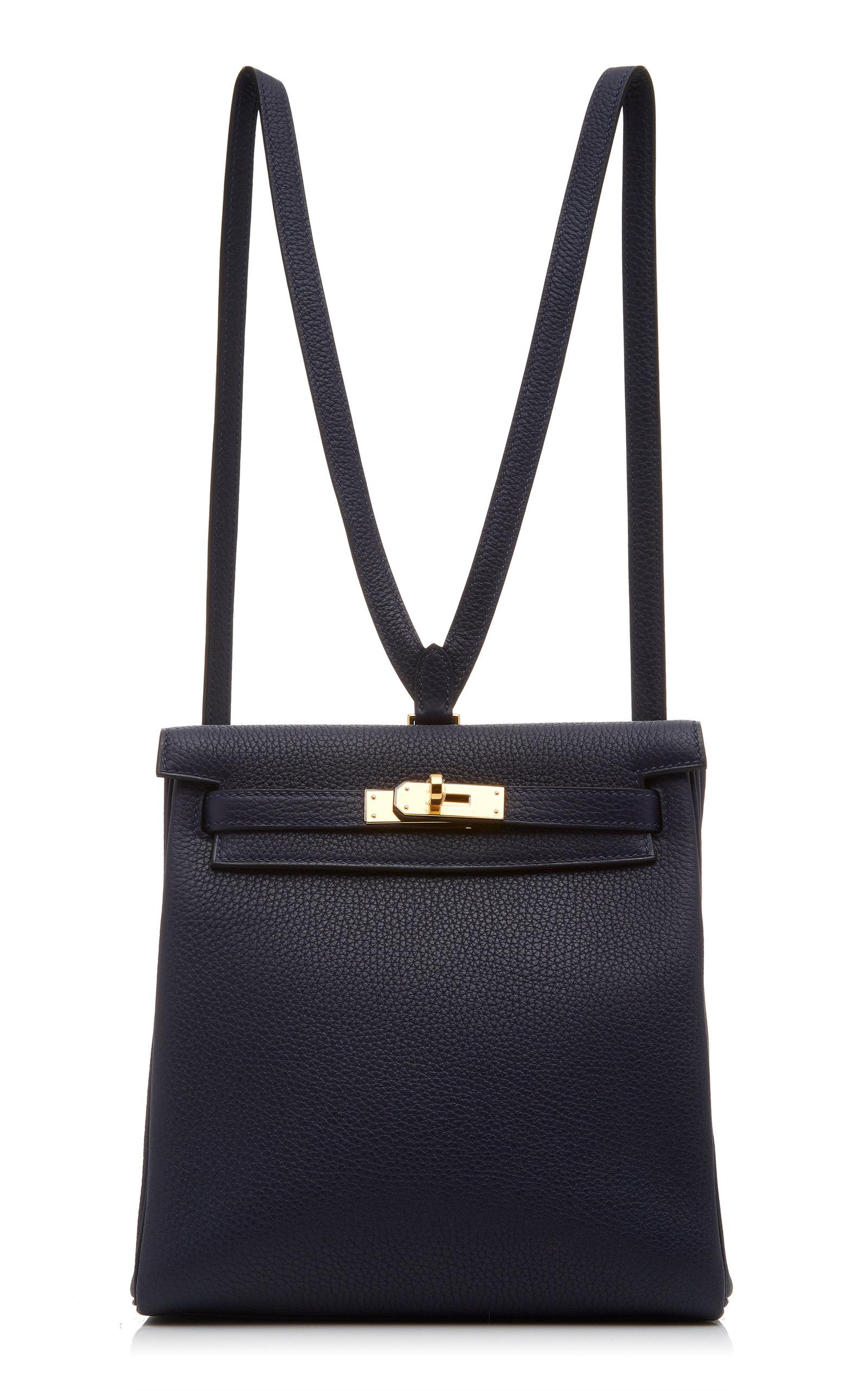 Hermès Hermès 22cm Blue Marine Togo Leather Kelly Ado Backpack | Lyst