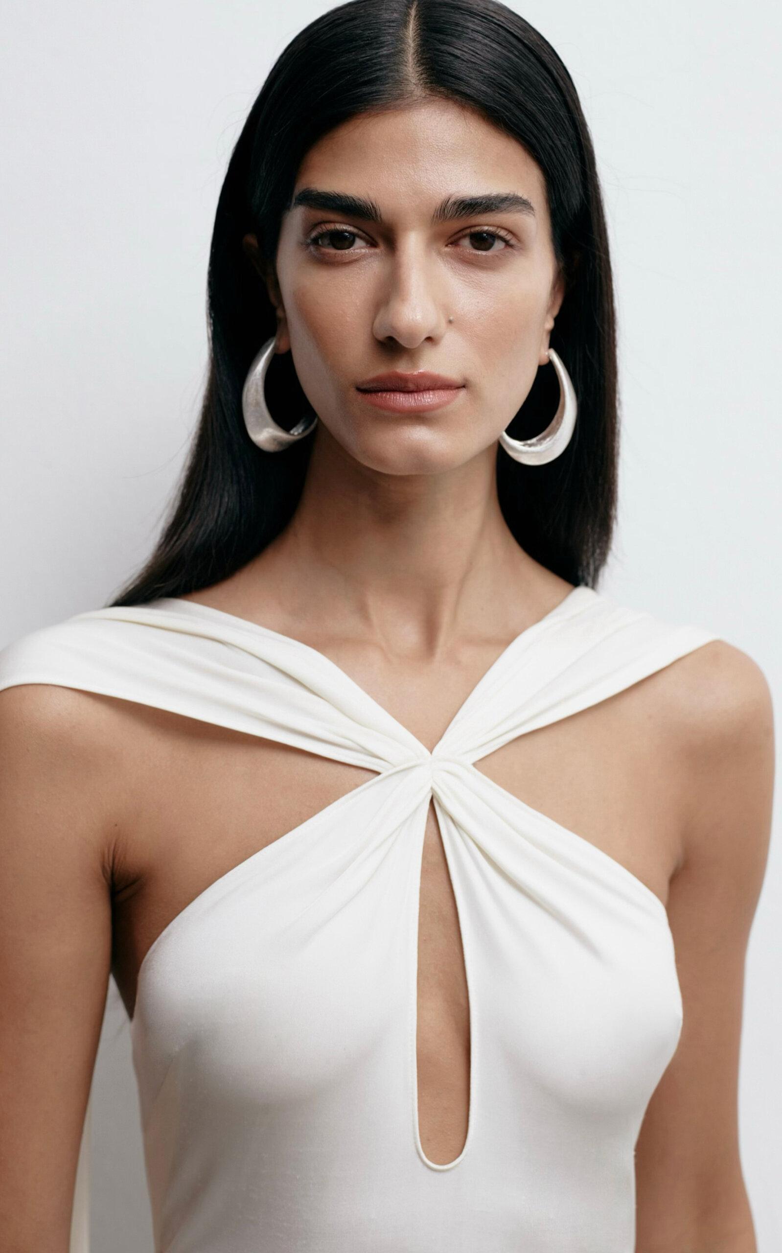 The New Arrivals Ilkyaz Ozel Maia Twisted Jersey Maxi Dress in White | Lyst The New Arrivals Ilkyaz Ozel Maia Twisted Jersey Maxi Dress in White | Lyst