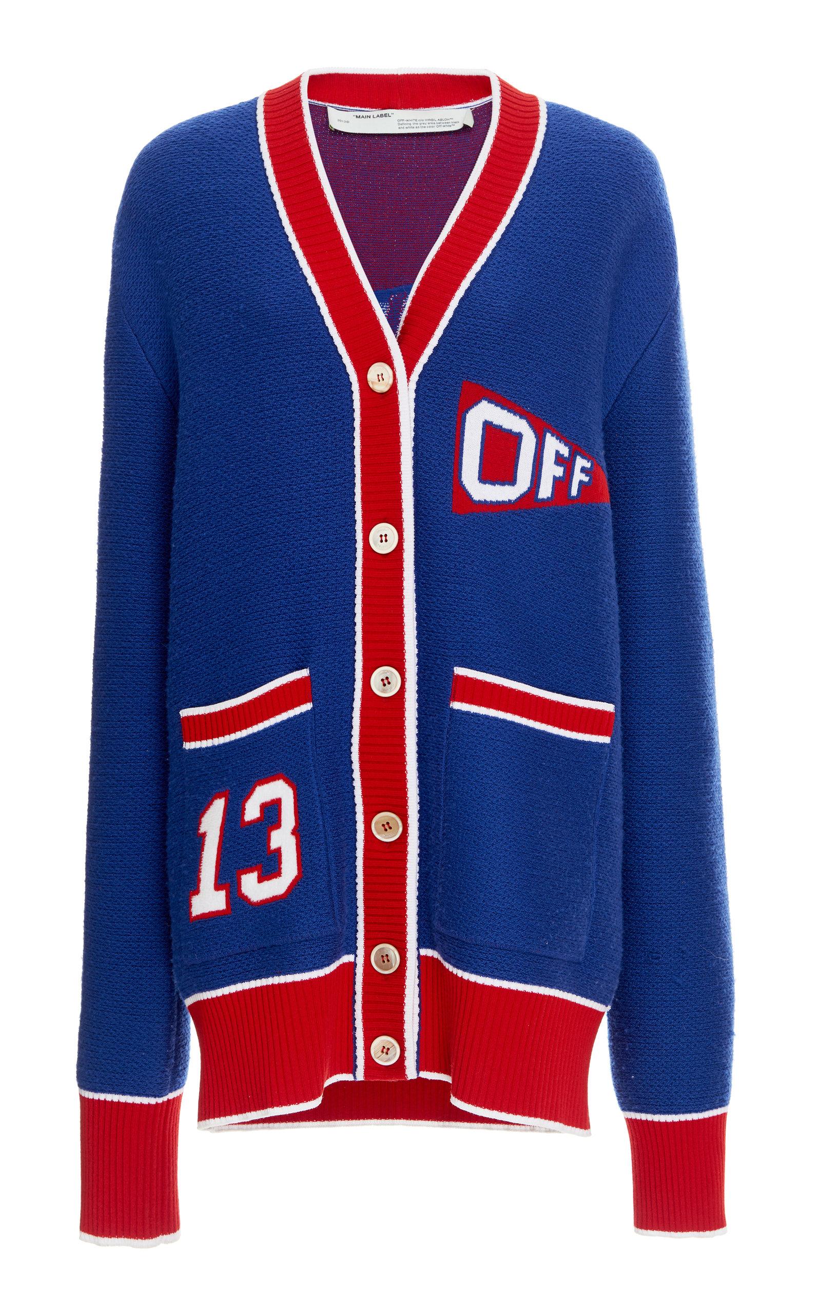 off white flag cardigan