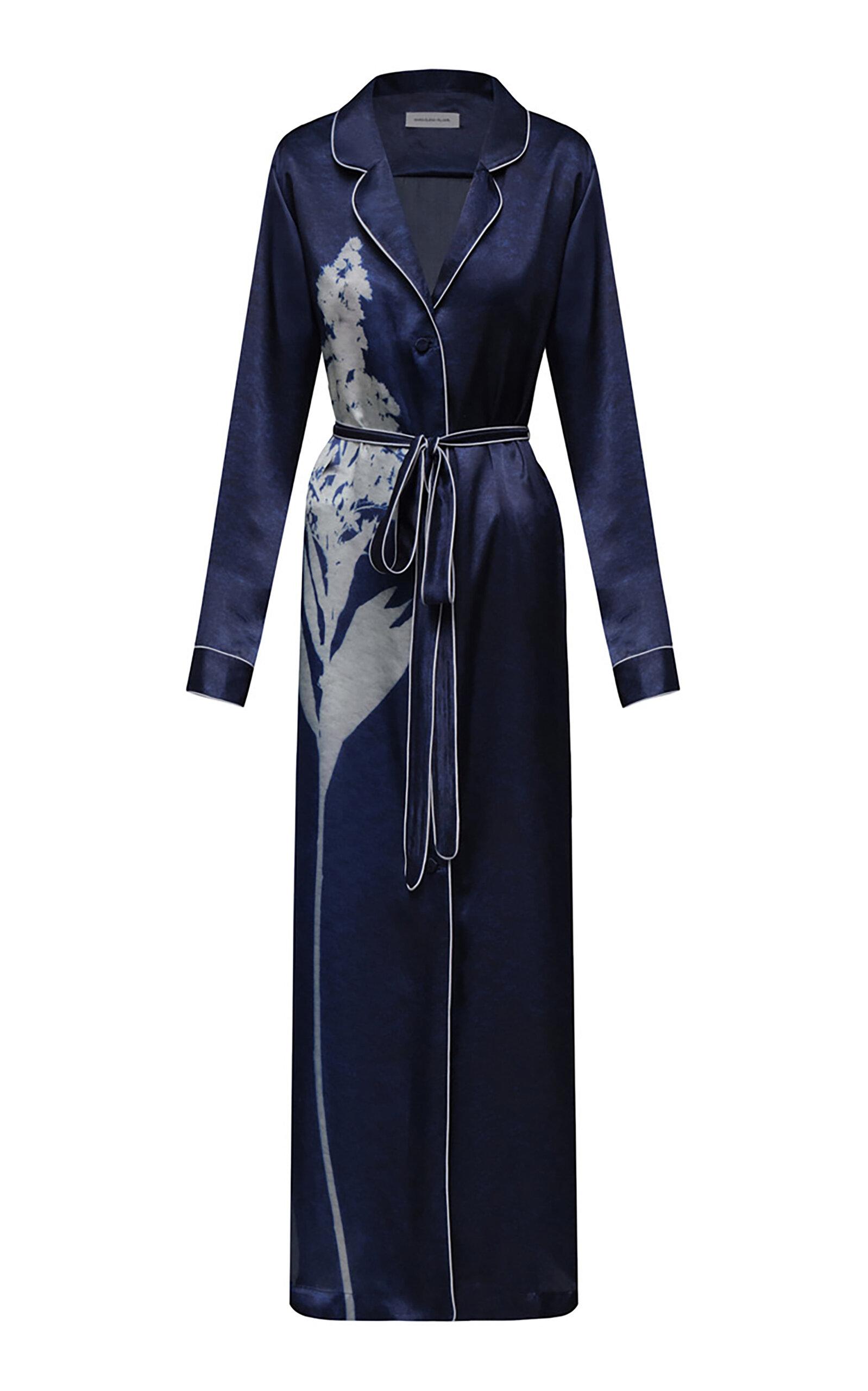 light blue dress costume Carli African Print and Denim Kimono – Shirley Girl Boutique main image 1