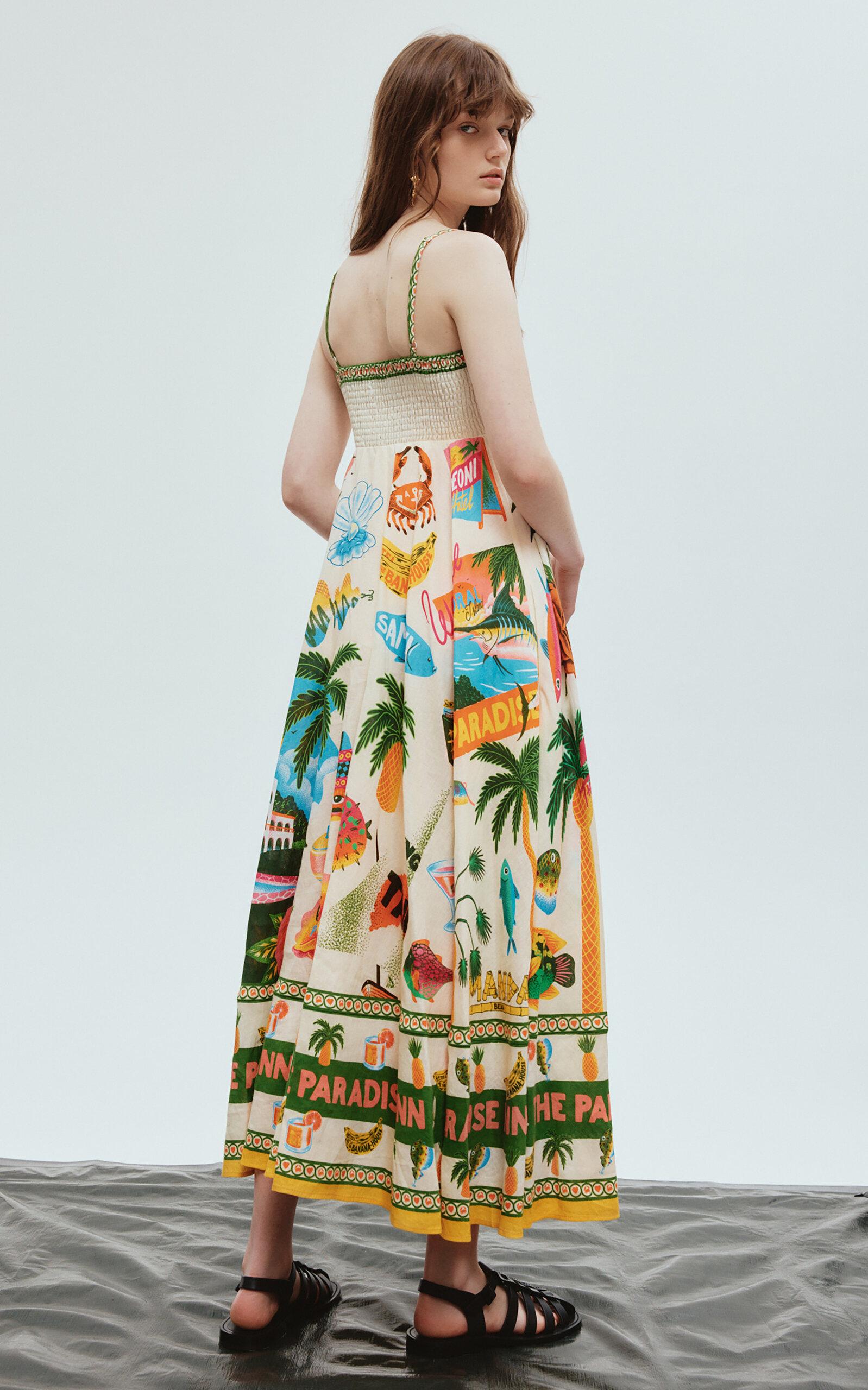 ALMAIS White Paradiso Midi Sundress | Lyst Canada