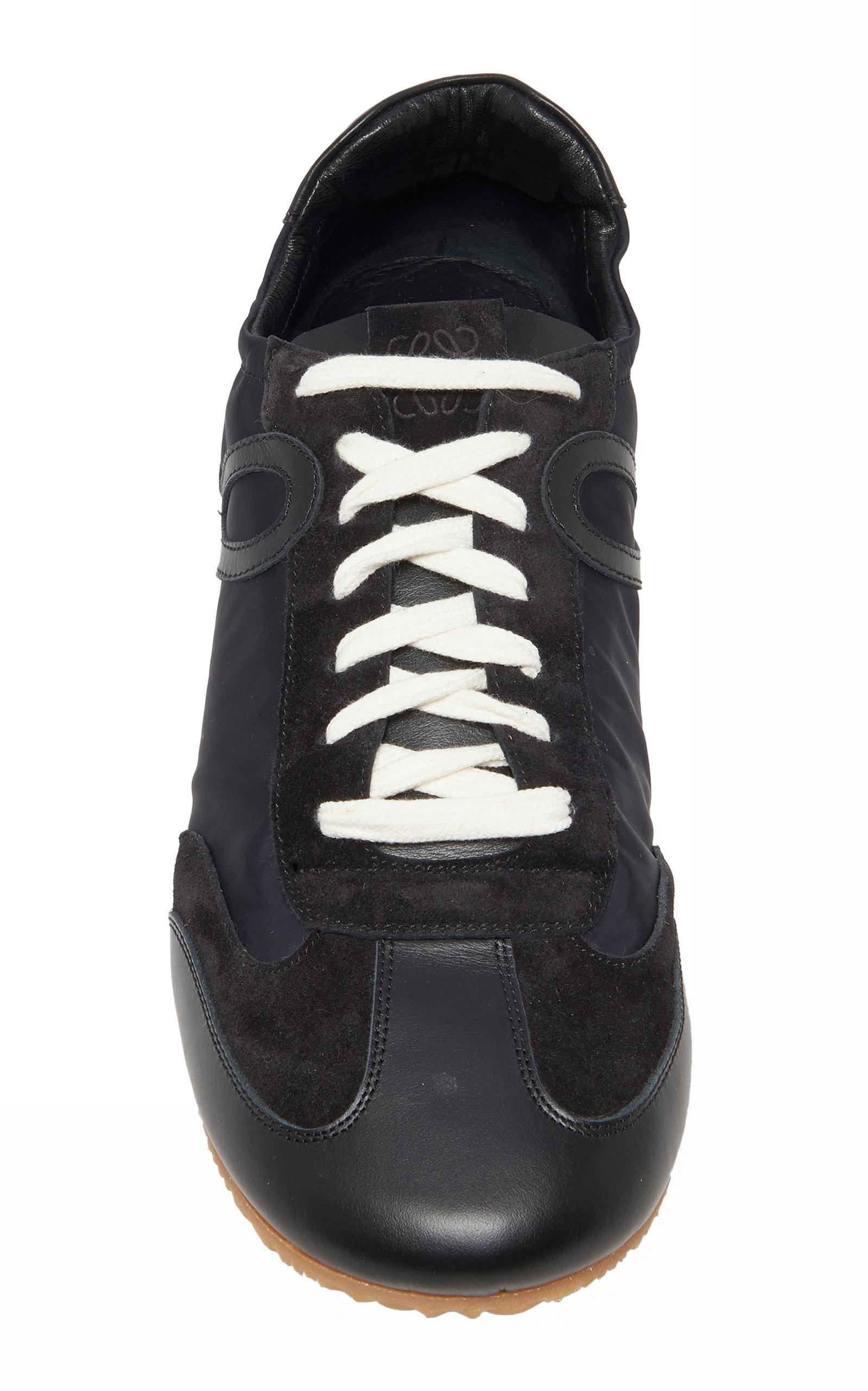 Loewe Low Top Leather Sneaker in Black - Lyst