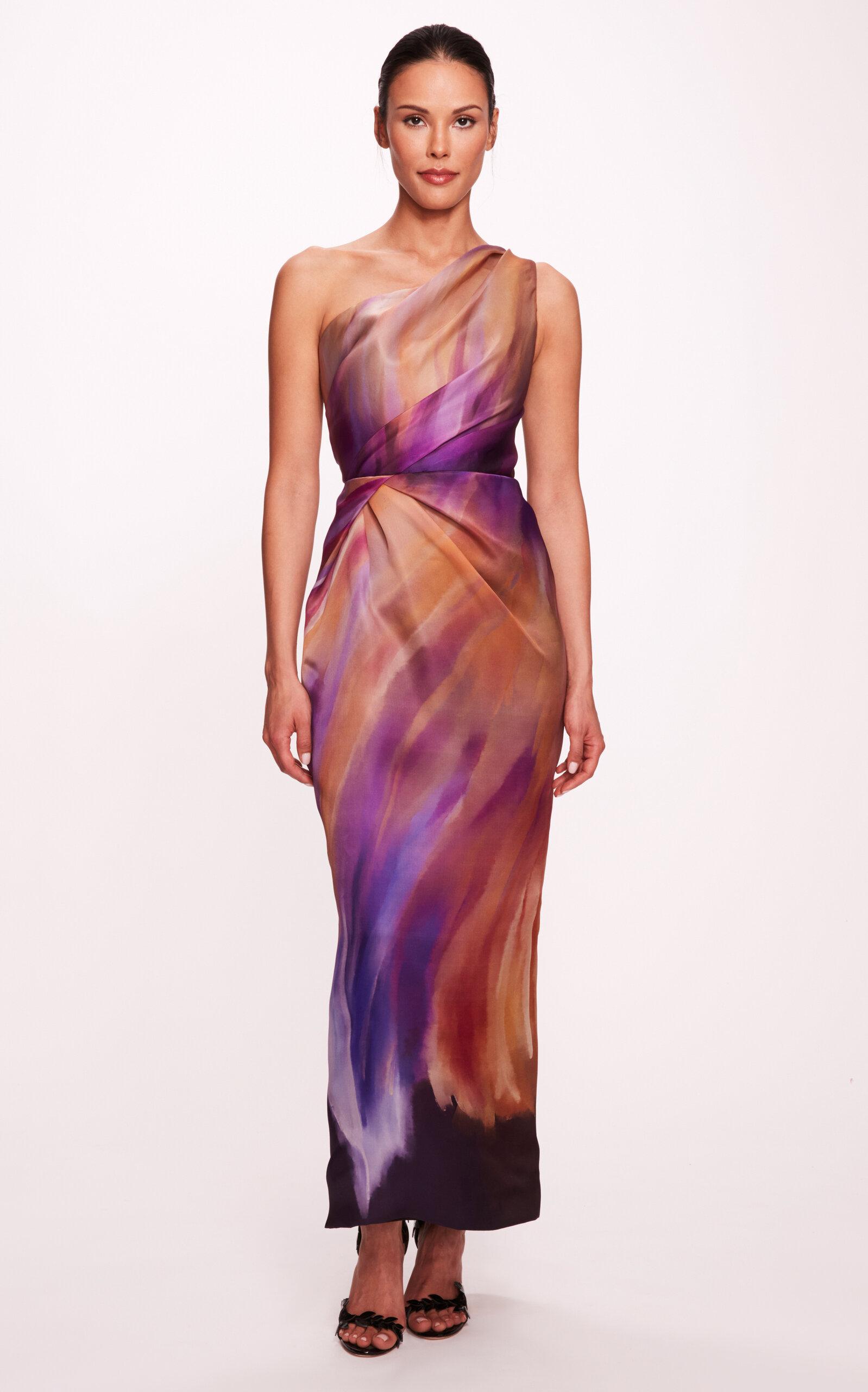 marchesa silk maxi dress Silk Lily Midi Dress