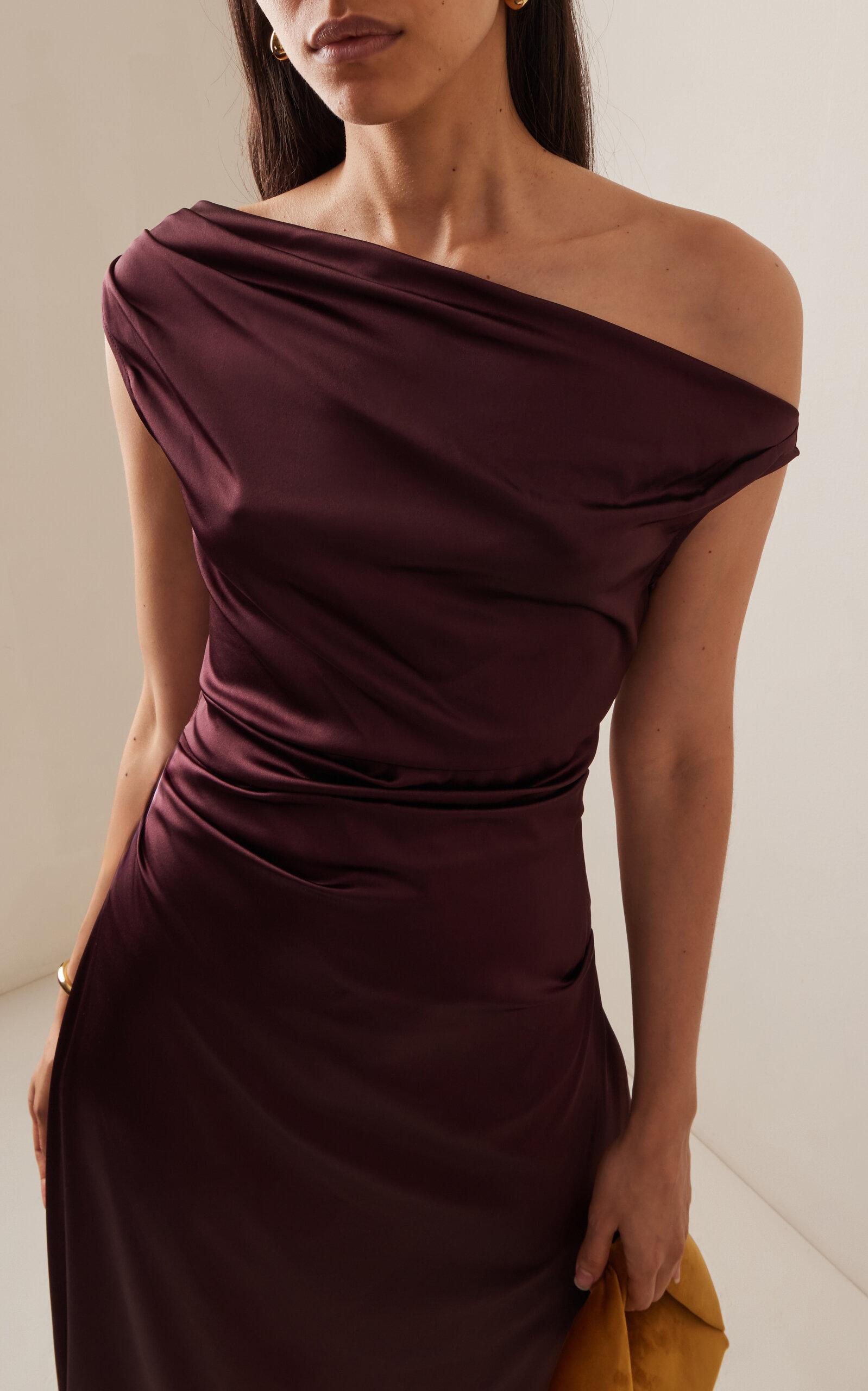 staud burgundy dress Nadine Merabi Diane Burgundy Dress 6
