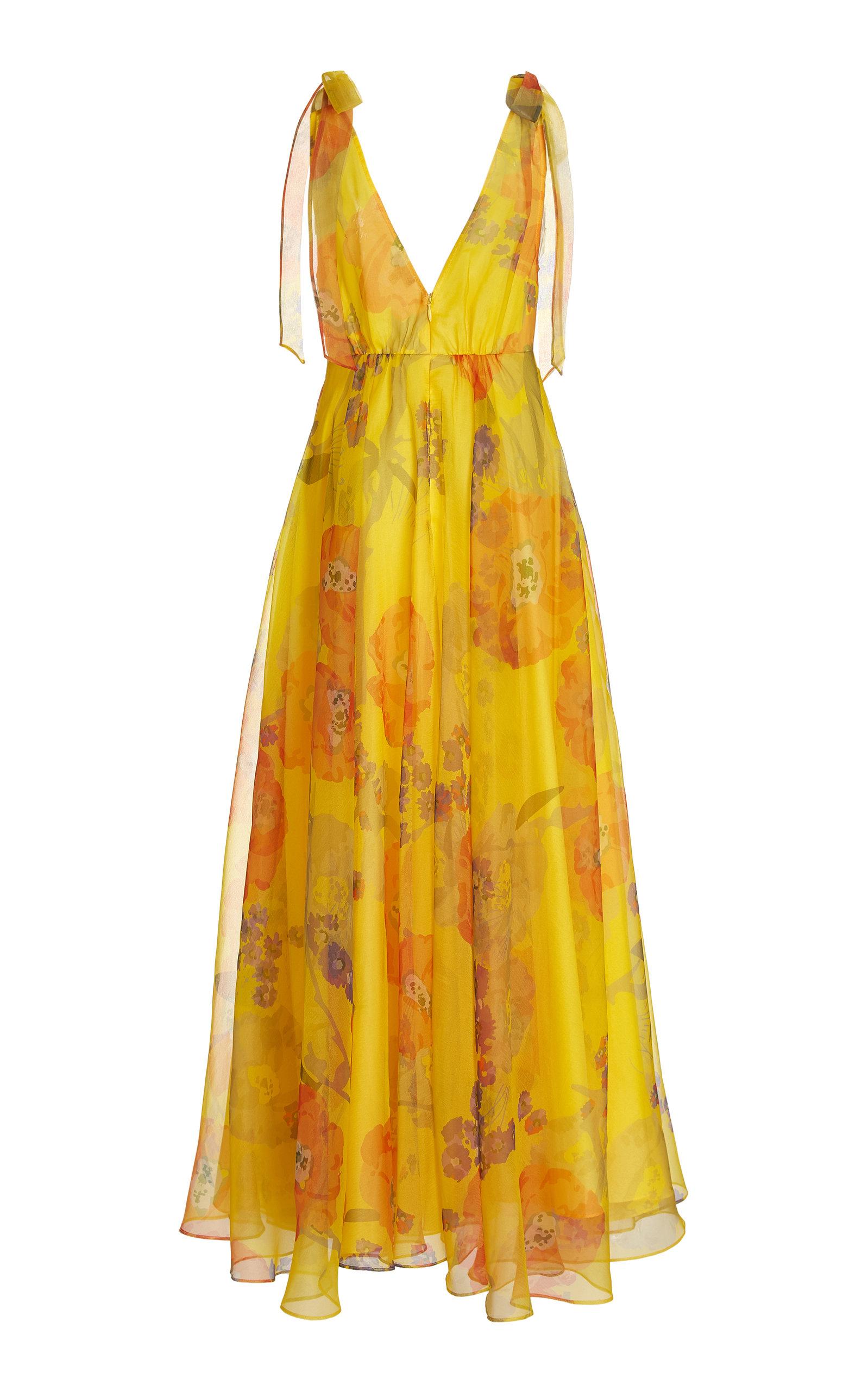 staud dandelion chiffon maxi dress Printed Organza in Yellow Strapless maxi Dimension:18.75 L x 55.25 W x 34 H inches Sheath Wedding Dresses and Bridal Gowns Classic Wedding Simple Wedding