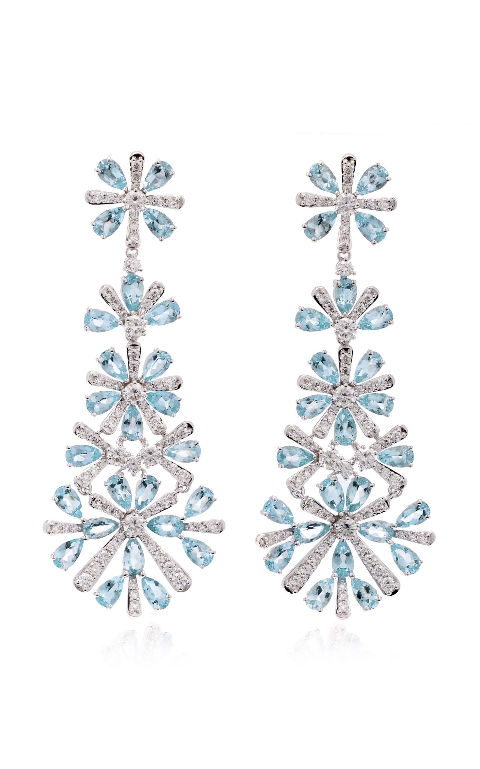 Lyst Hueb M O Exclusive Aquamarine Chandelier Earrings In Blue Gallery