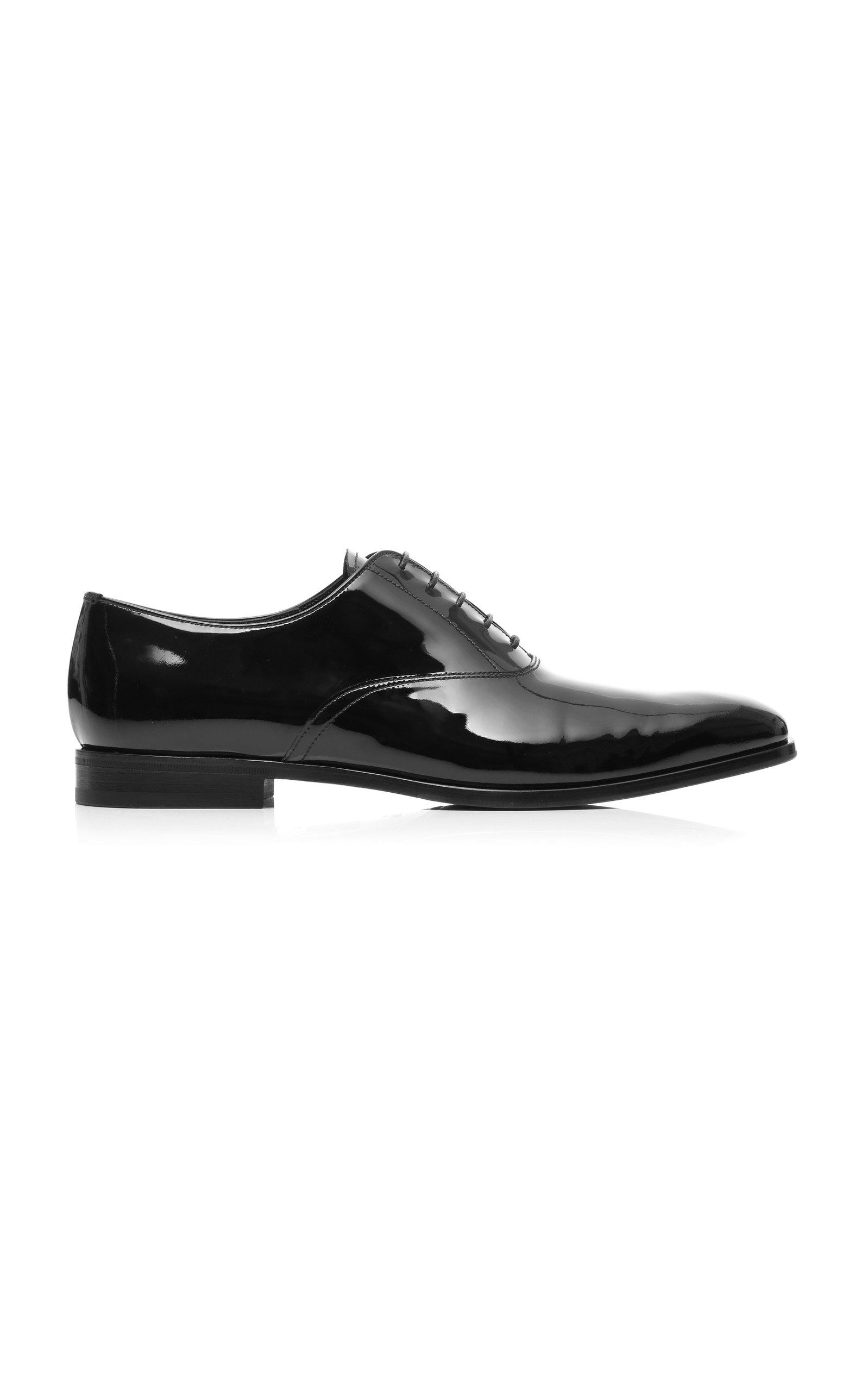 Londen opslaan Plagen Prada Patent Leather Tuxedo Shoes in Black for Men | Lyst
