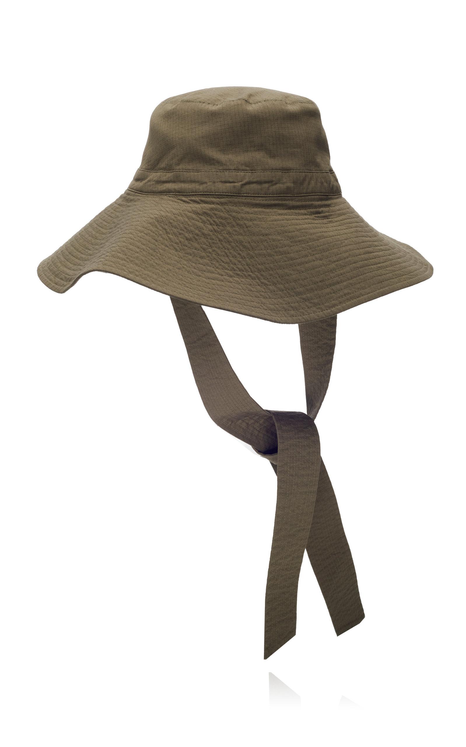 Ganni Rip Stop Cotton Bucket Hat in 