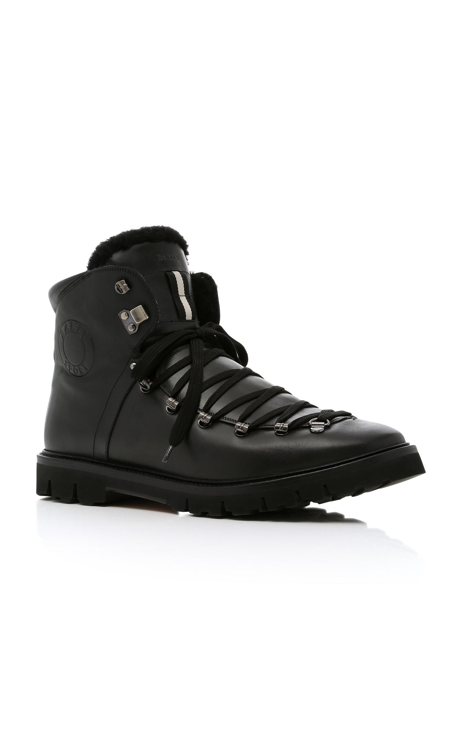 Bally Chack Furtrimmed Hiking Boots in Black for Men Lyst