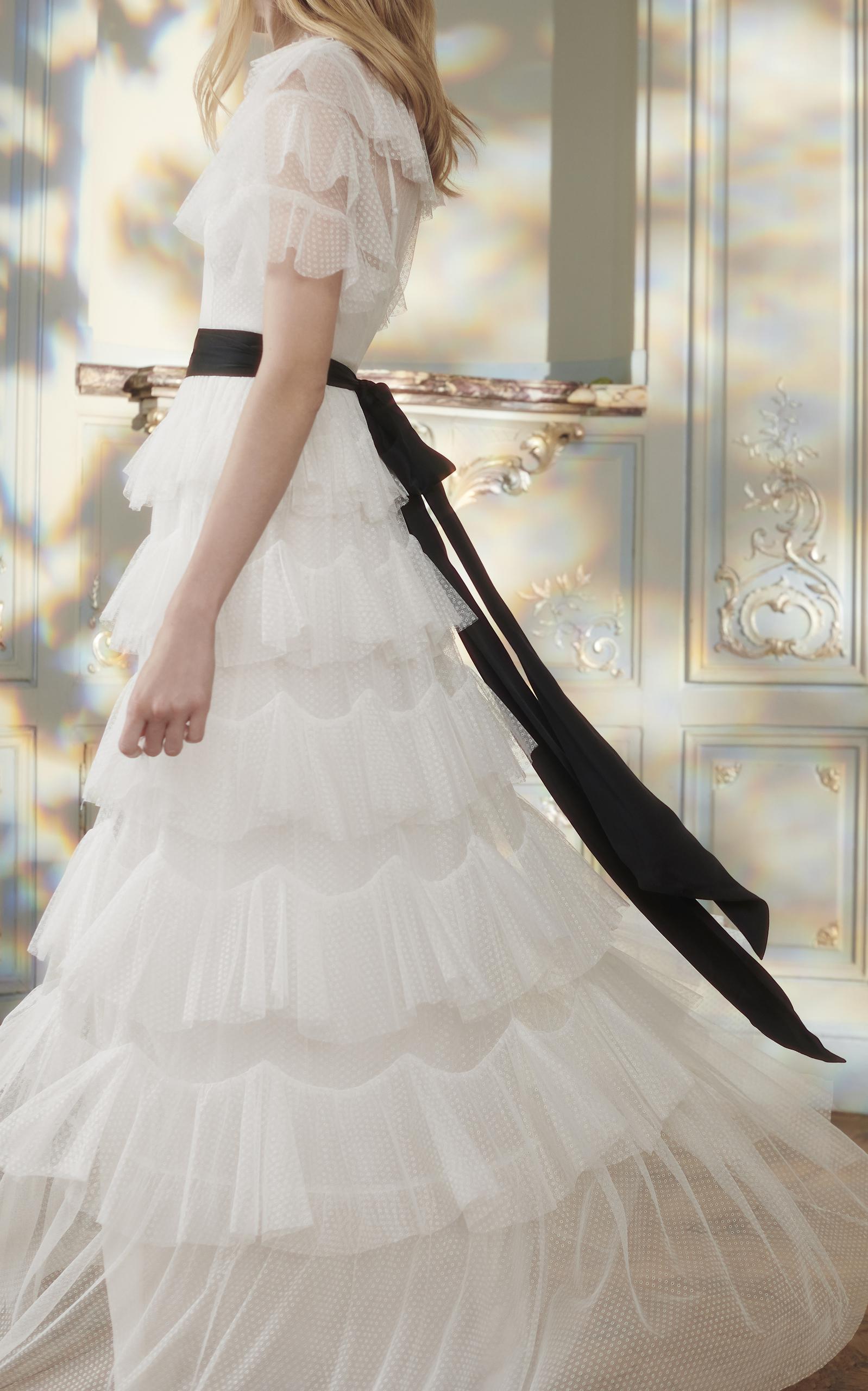needle and thread white gown