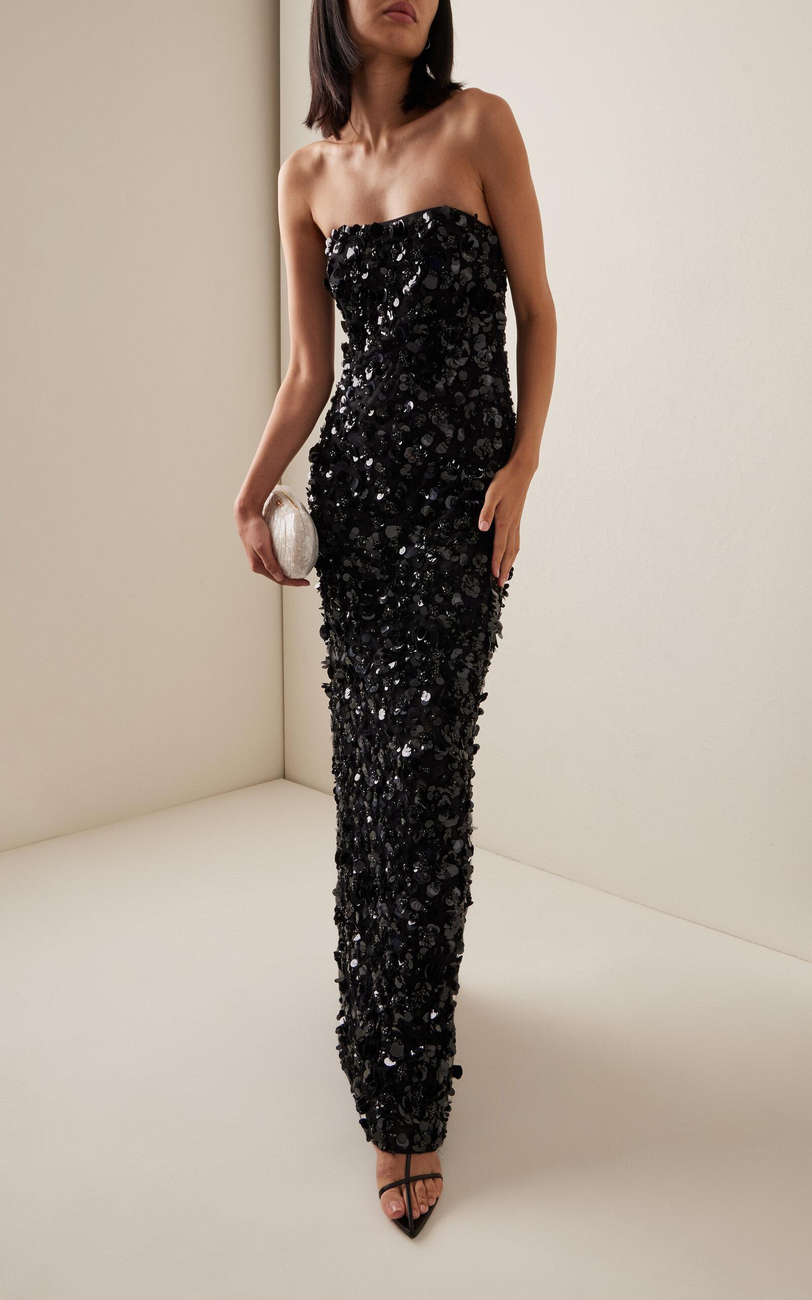 Jonathan Simkhai Serafina Sequined Gown in Black | Lyst