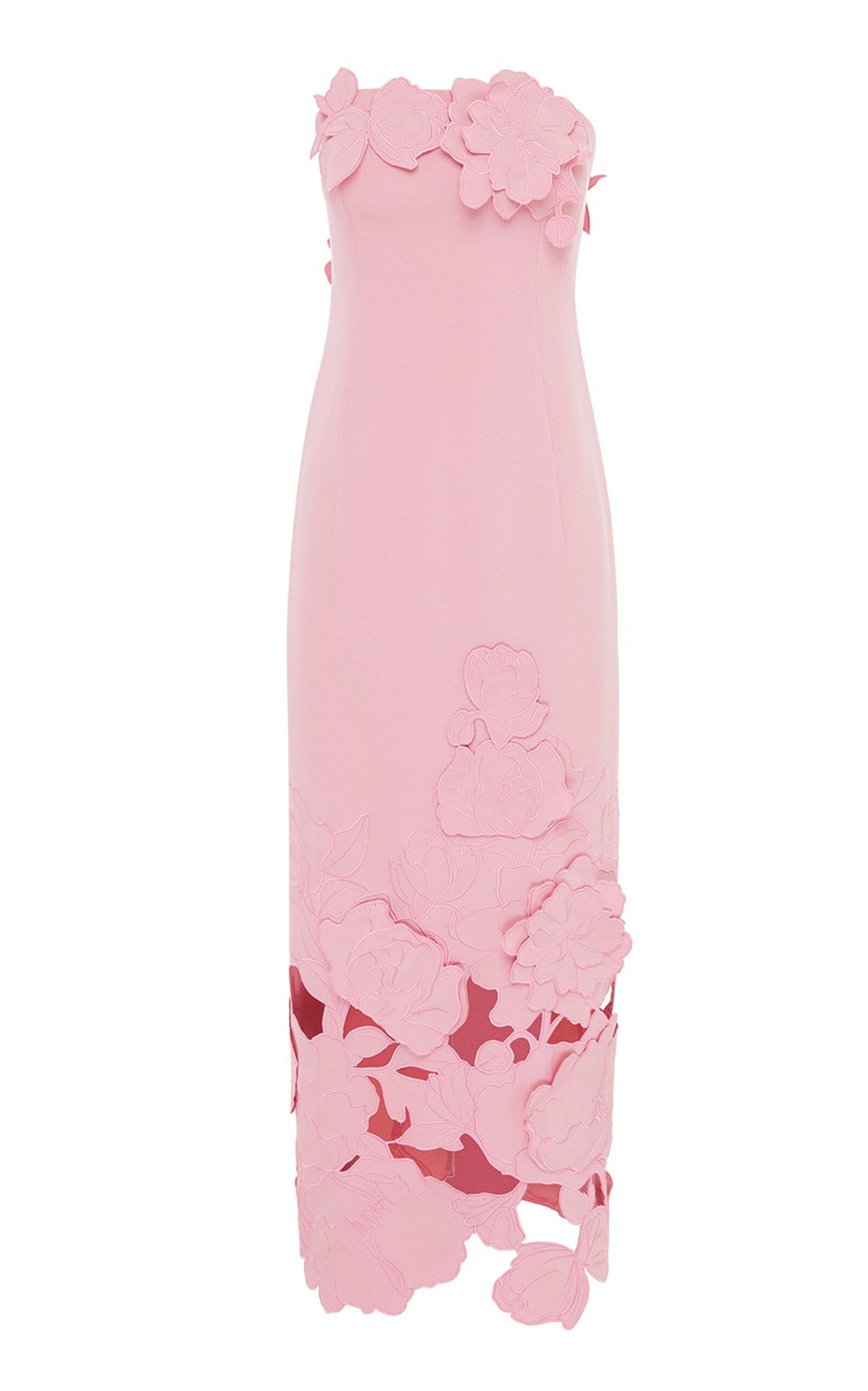 LEO LIN Rayna Floral-Appliqud Crepe Maxi Dress in Pink | Lyst LEO LIN Rayna Floral-Appliqud Crepe Maxi Dress in Pink | Lyst