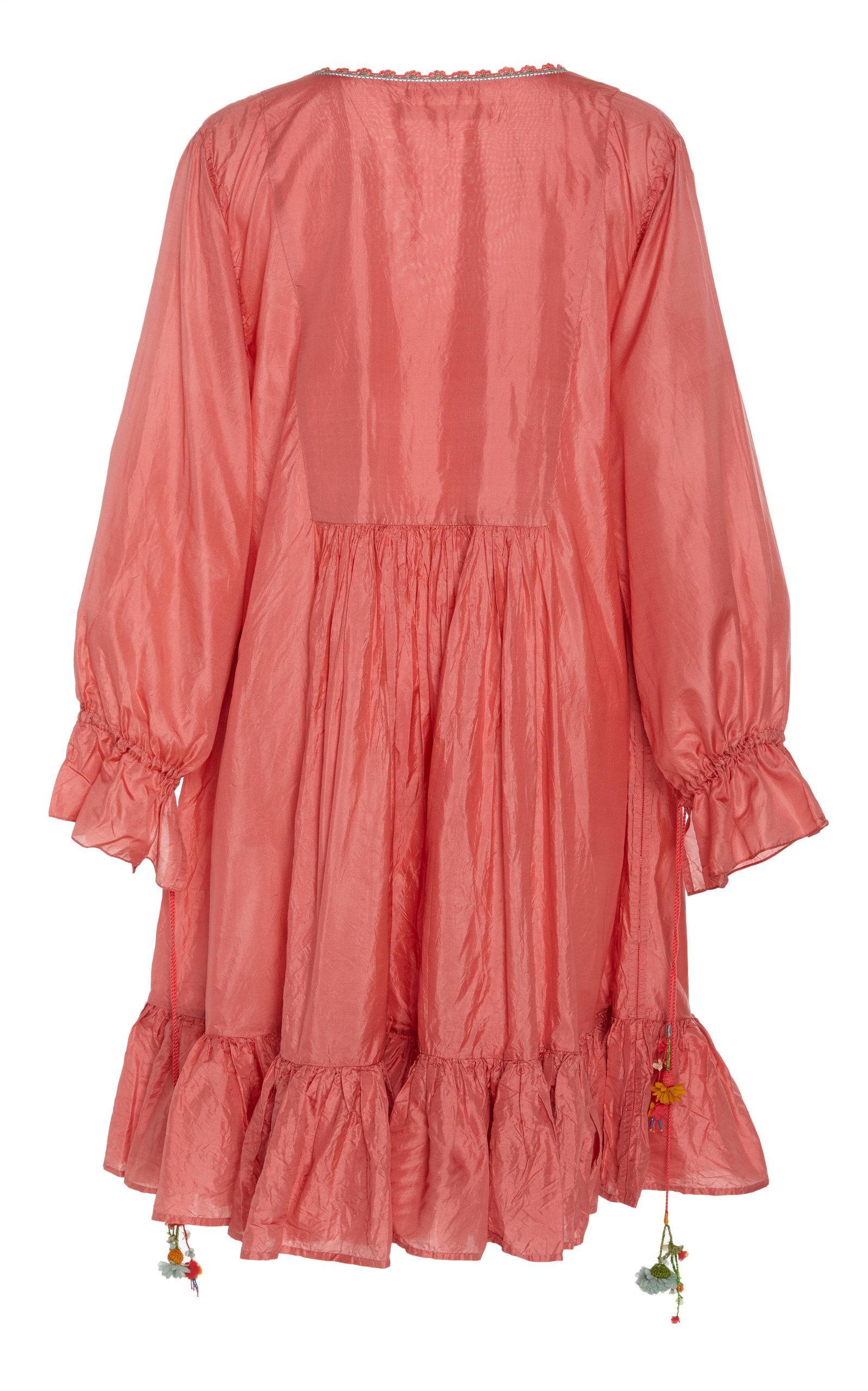 Péro V-neck Silk Dress in Pink - Lyst