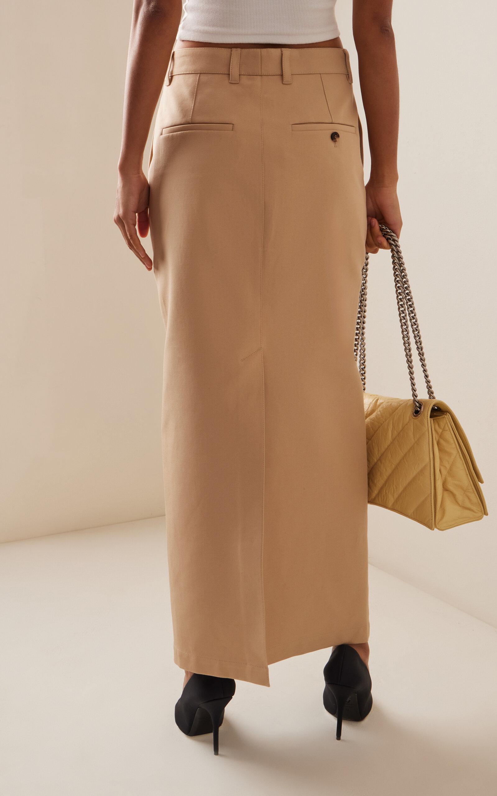 Wardrobe NYC Drill Column Skirt in Natural Lyst Australia