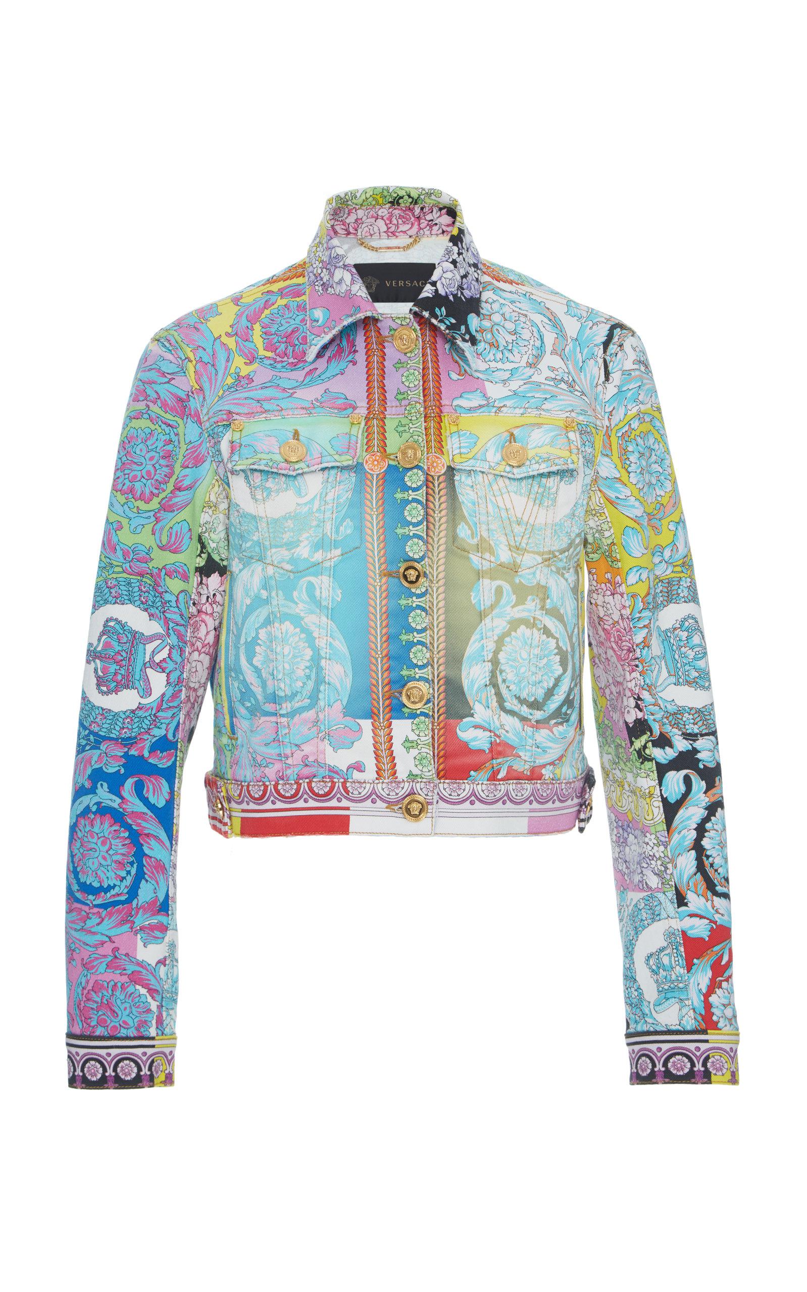 denim printed jacket