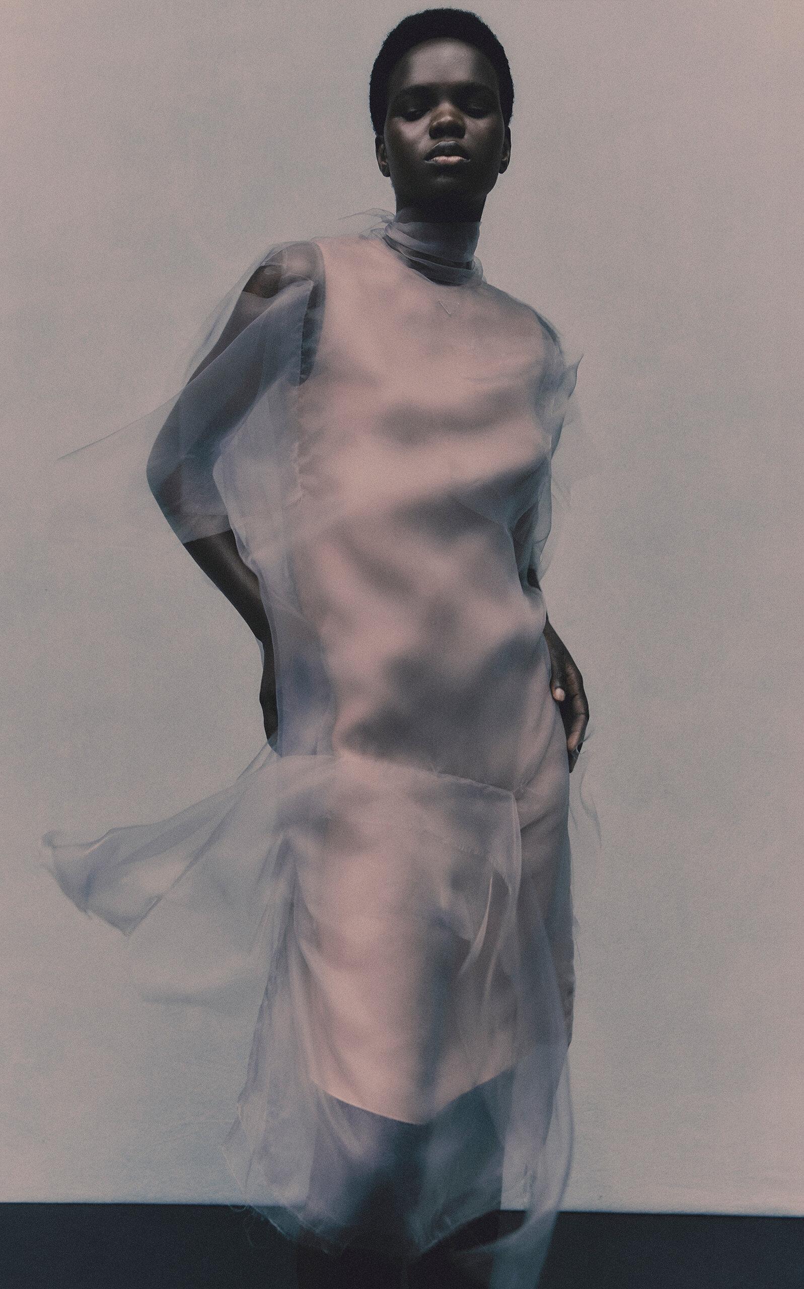 prada chiffon dress Prada Long Silk Chiffon Dress