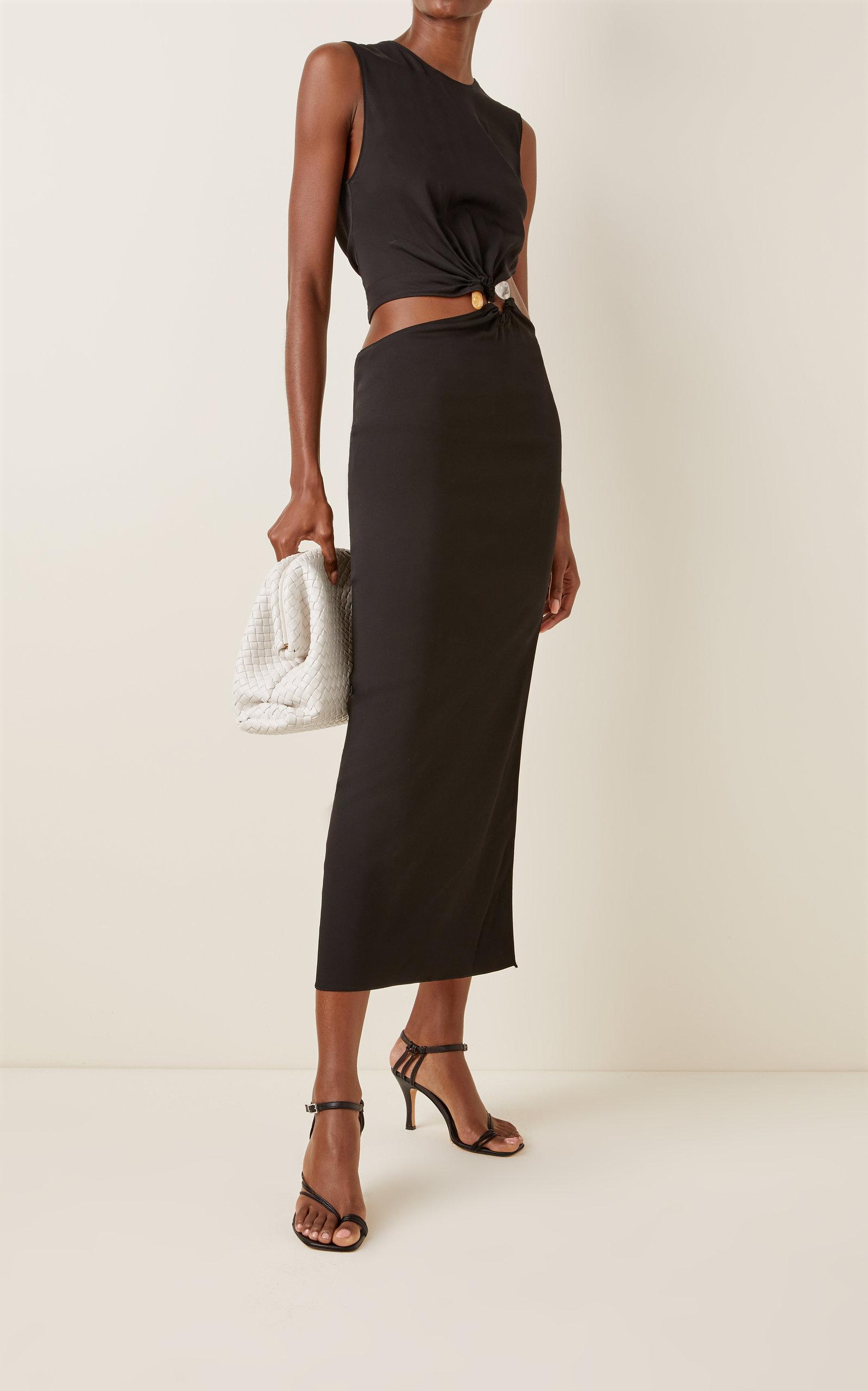 Twisted Quartz Cut-out Jersey Dress 
