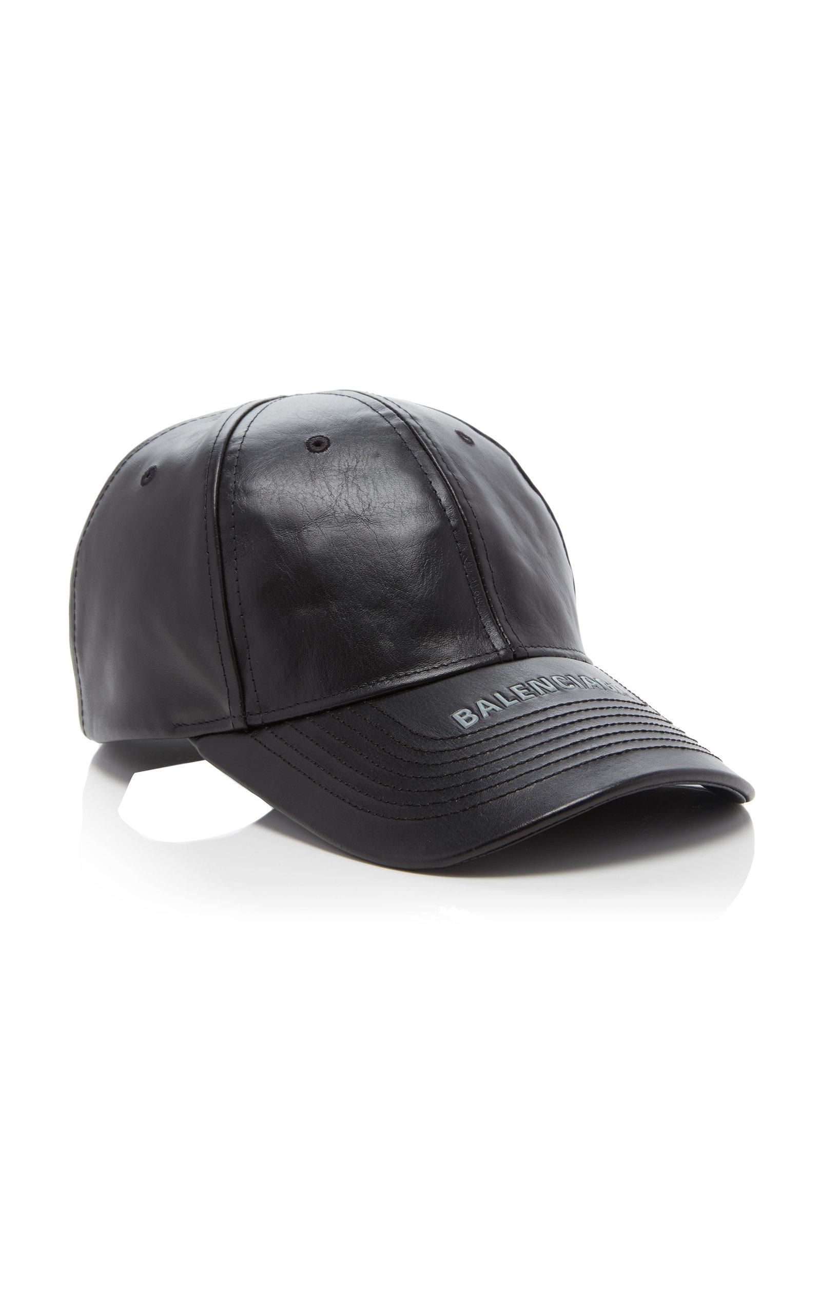 Balenciaga Leather Baseball Cap in 