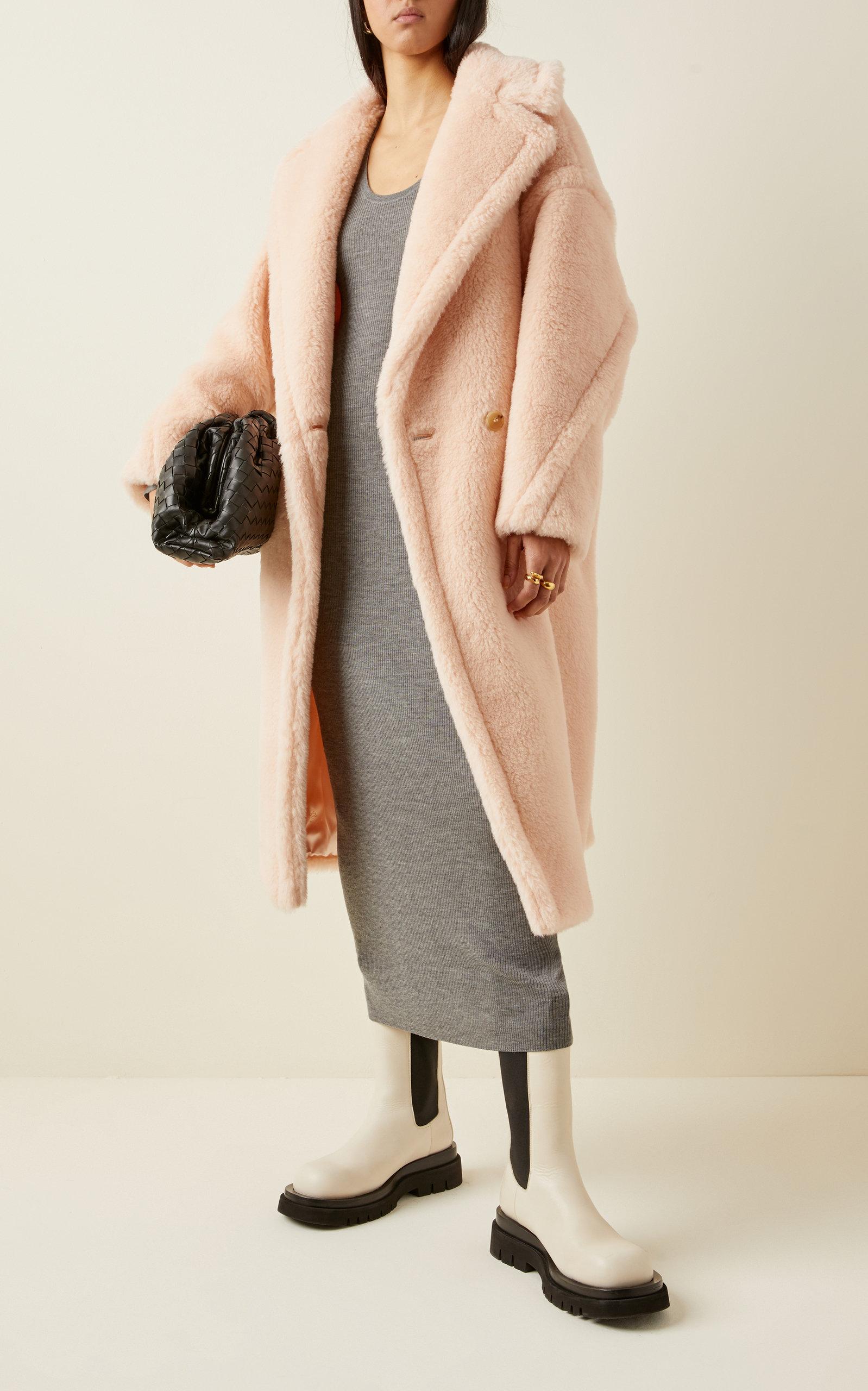 【関税込み】MAX MARA OVERSIZED WOOL AND ALPACA TEDDY COAT MAX MARA Teddy Bear Icon oversized wool, alpaca and silk