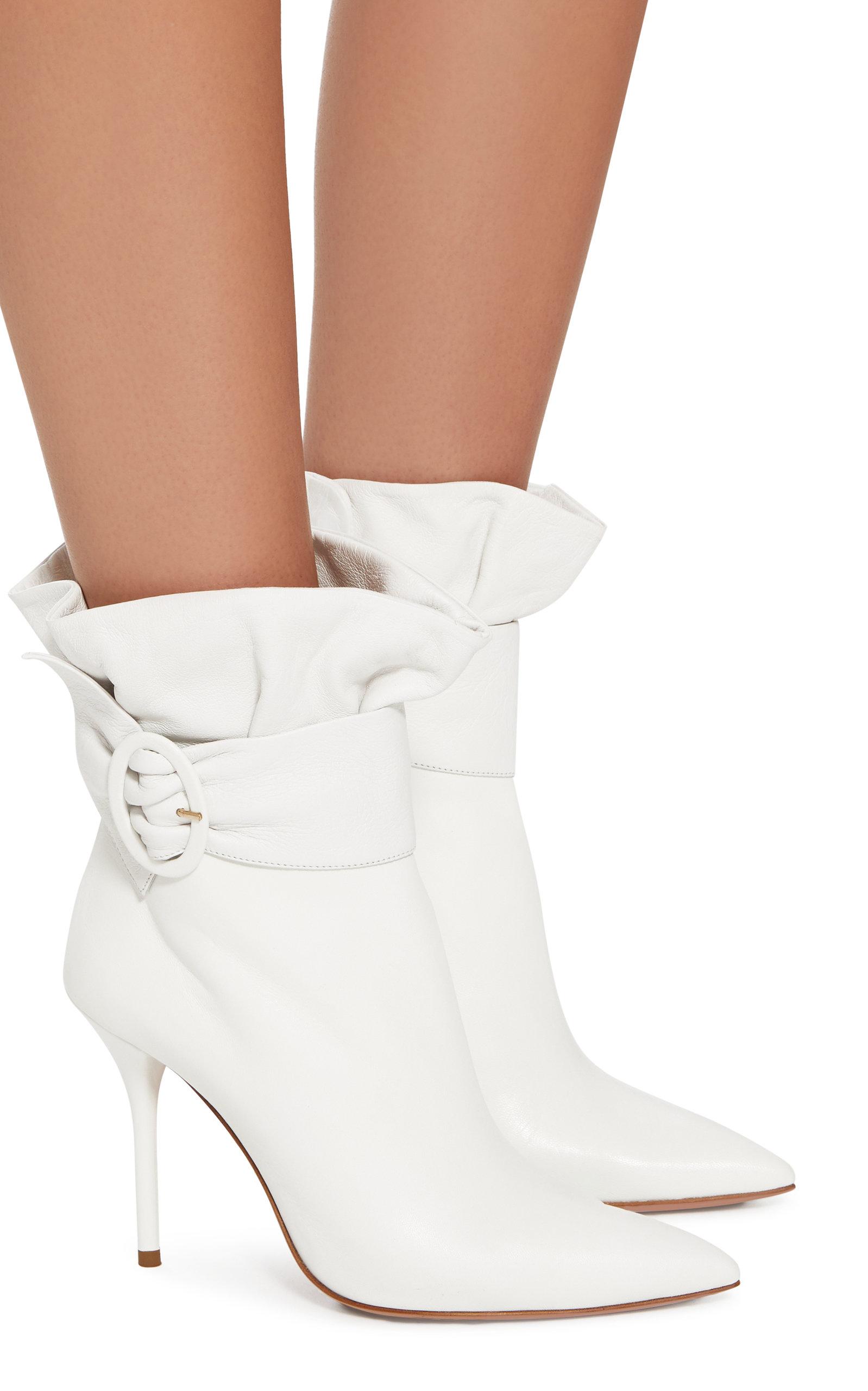 aquazzura white boots