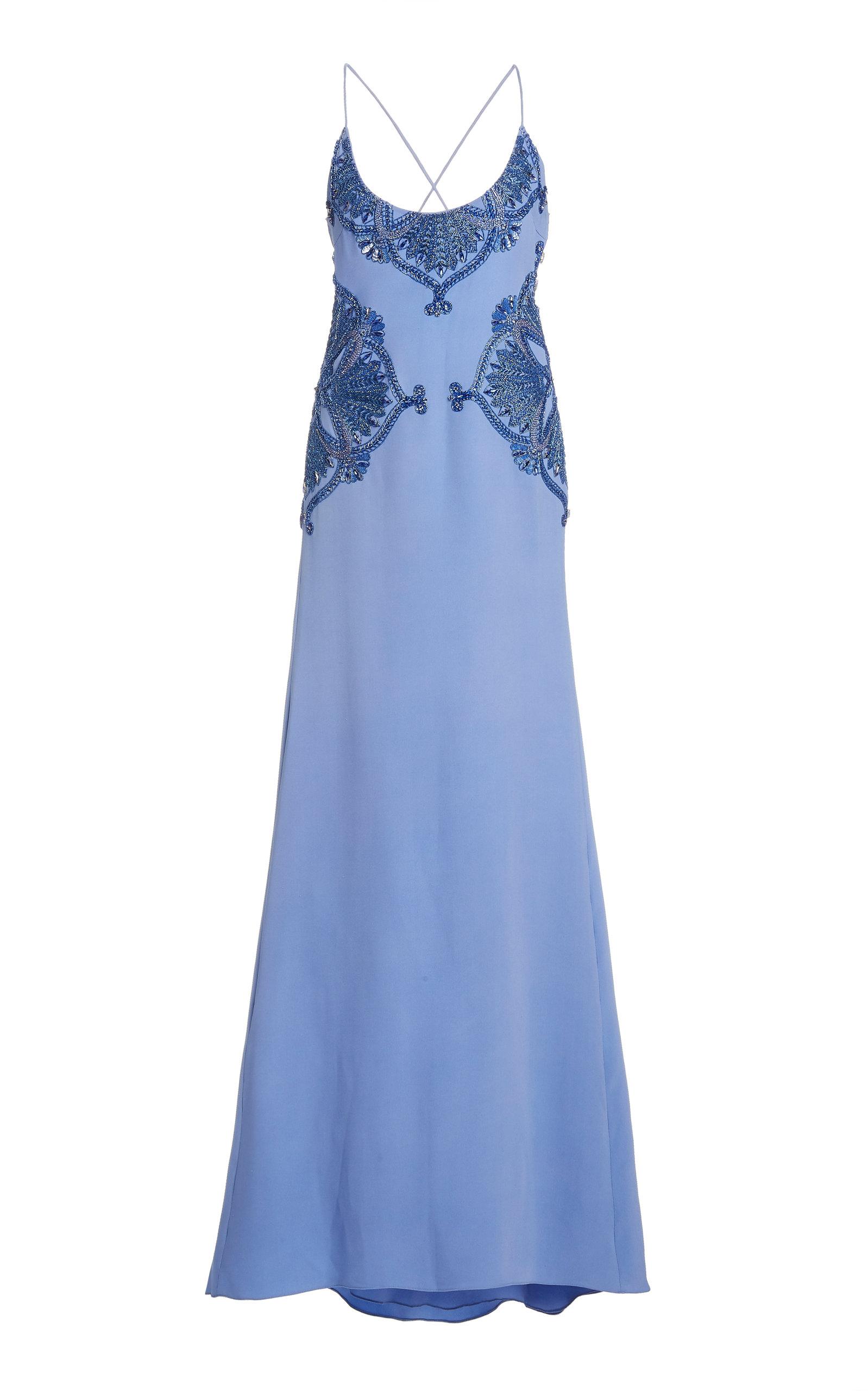 Cucculelli Shaheen Blue Iris Woven Rings Dress | Lyst
