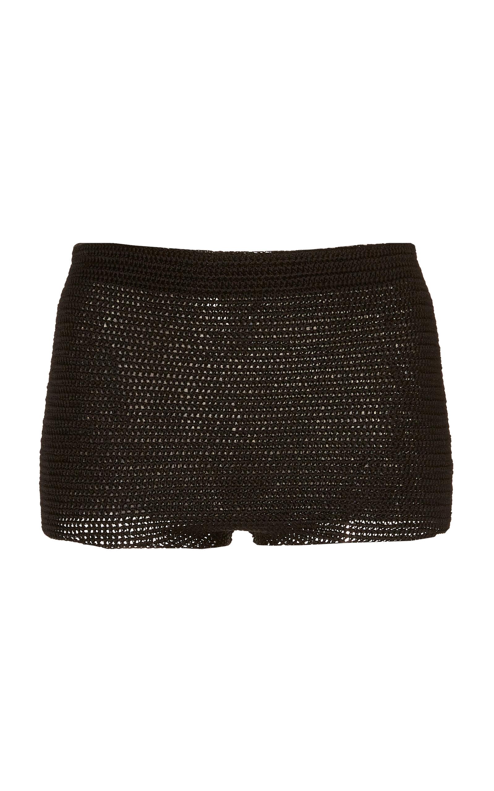 Rosetta Getty Synthetic Knit Shorts in Black Lyst