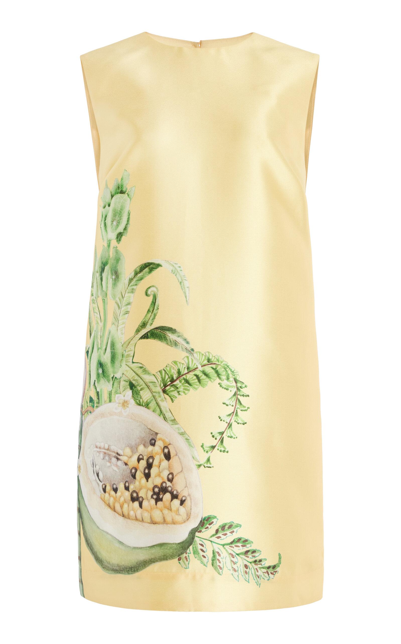 almais sol satin crepe mini dress Alemais Sol Mini Dress in Lemon