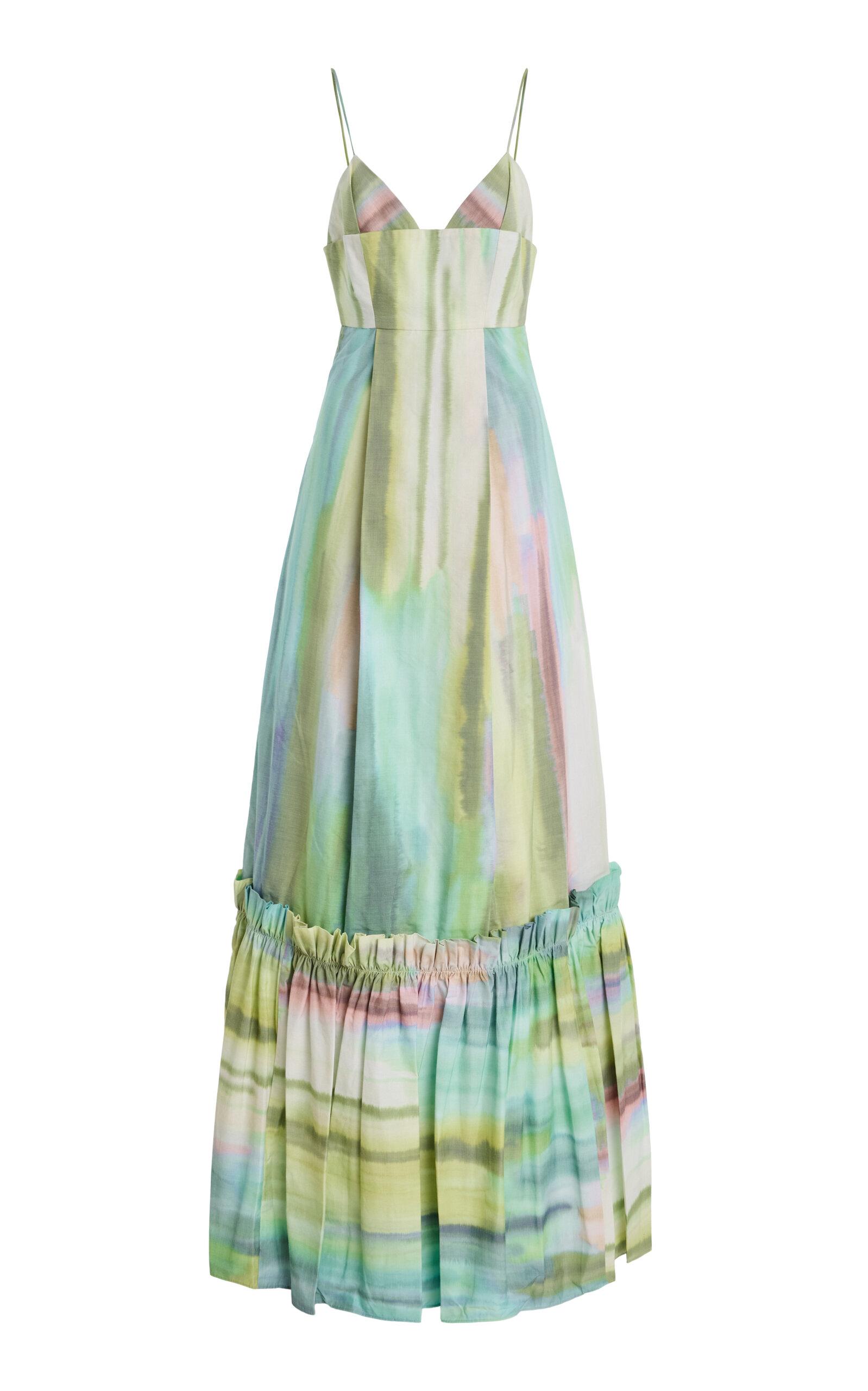 alexis matani printed satin maxi dress Alexis Matani Printed Satin Maxi Dress - Blue - 70% Off