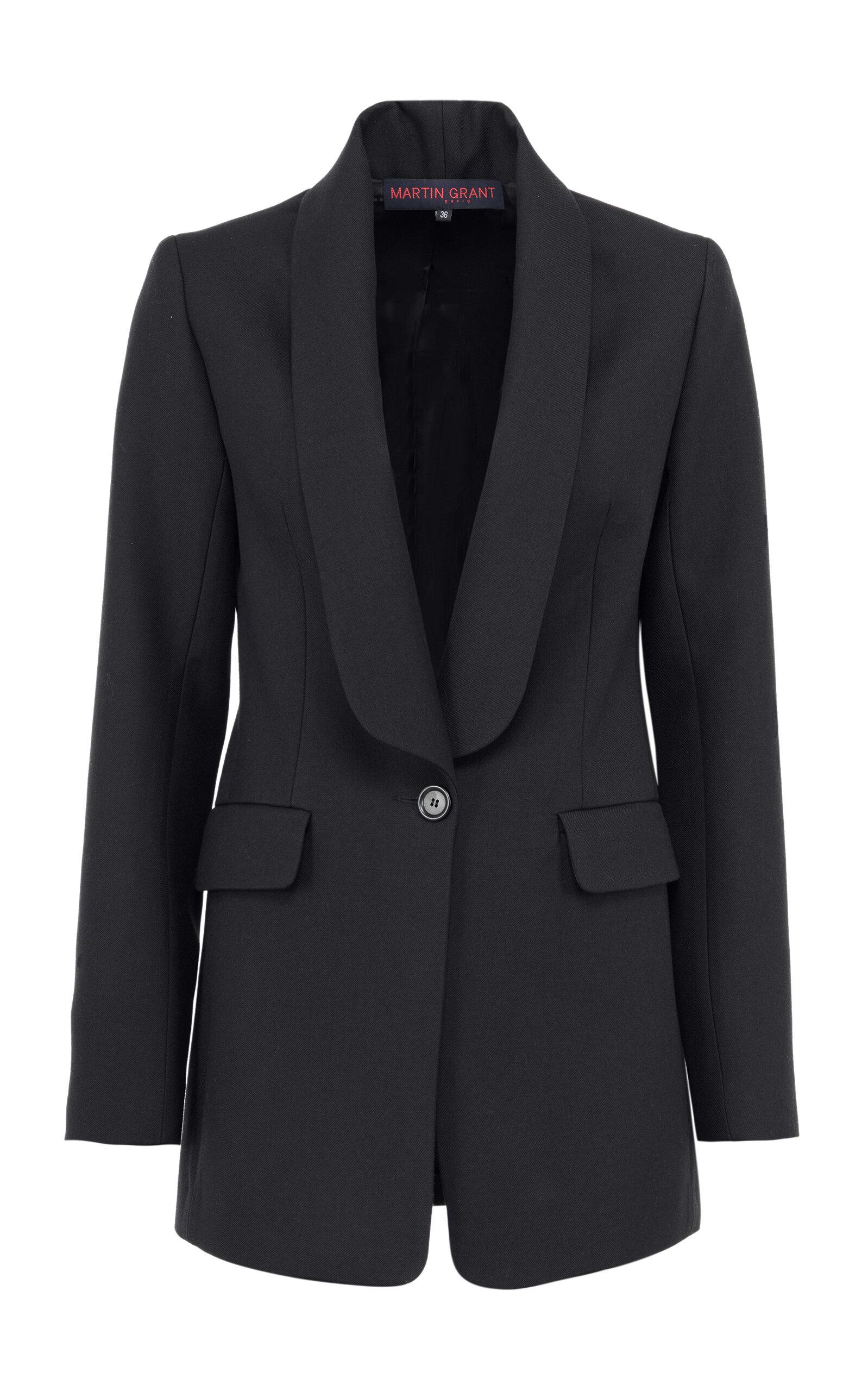 Robe Chemisier Martin Grant Noir En Soie - Manches Longues Dolman, Taille M - Occasion Excellent état
