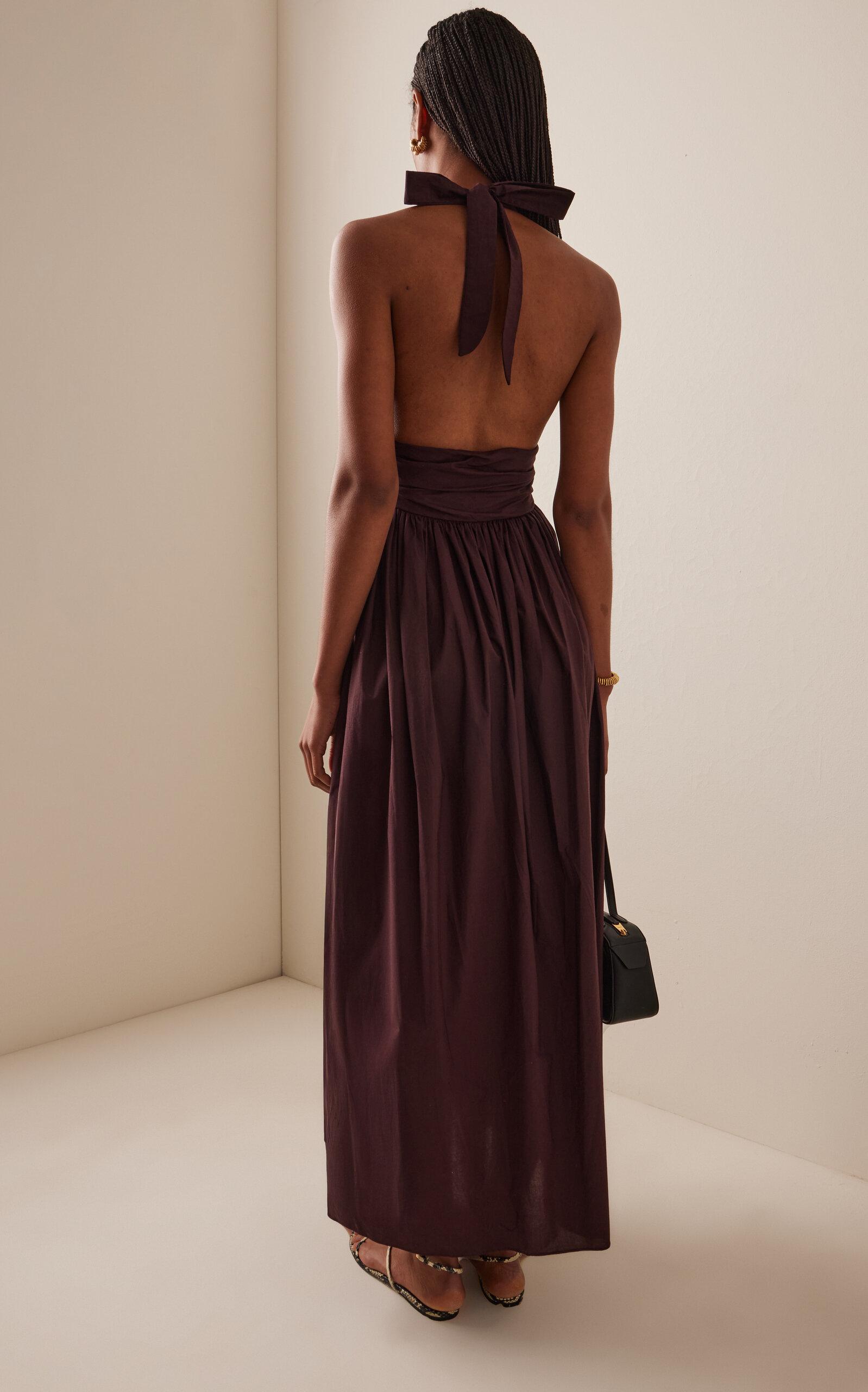 matteau plunge halter dress Matteau Plunge Halter Dress - Black