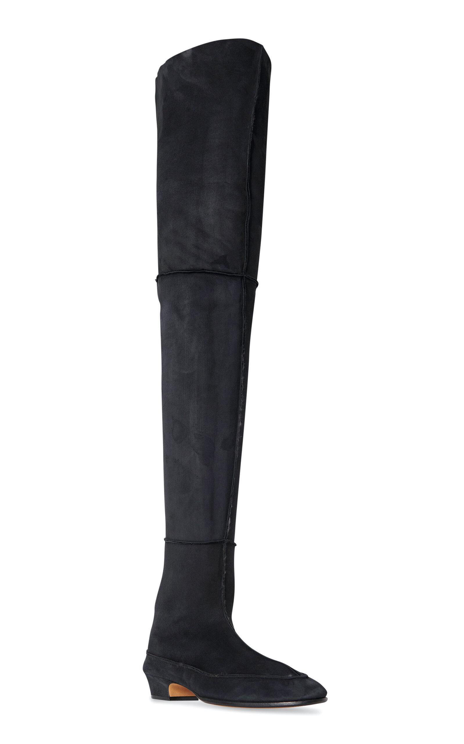 ロングブーツ The Row Awar suede over-the-knee boots The Row Awar Suede Over-The-Knee Boots in Black | Lyst